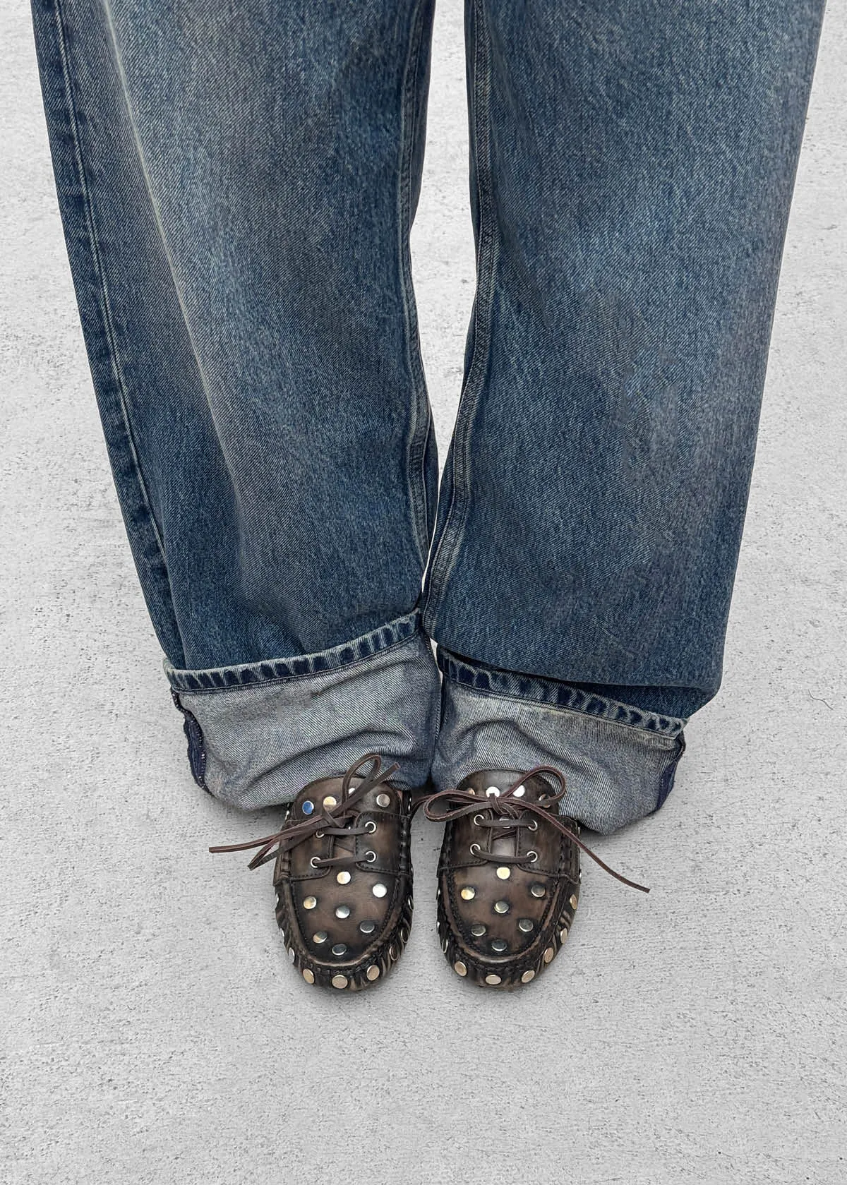 Calum Vintage Effect Brown Leather Loafers sold by Alohas product image thumbnail 2