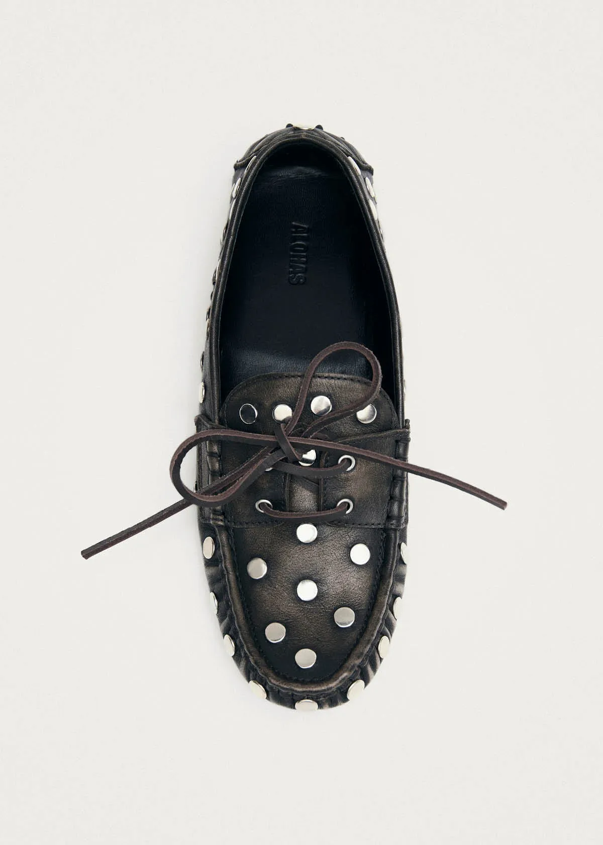 Calum Vintage Effect Brown Leather Loafers sold by Alohas product image thumbnail 5