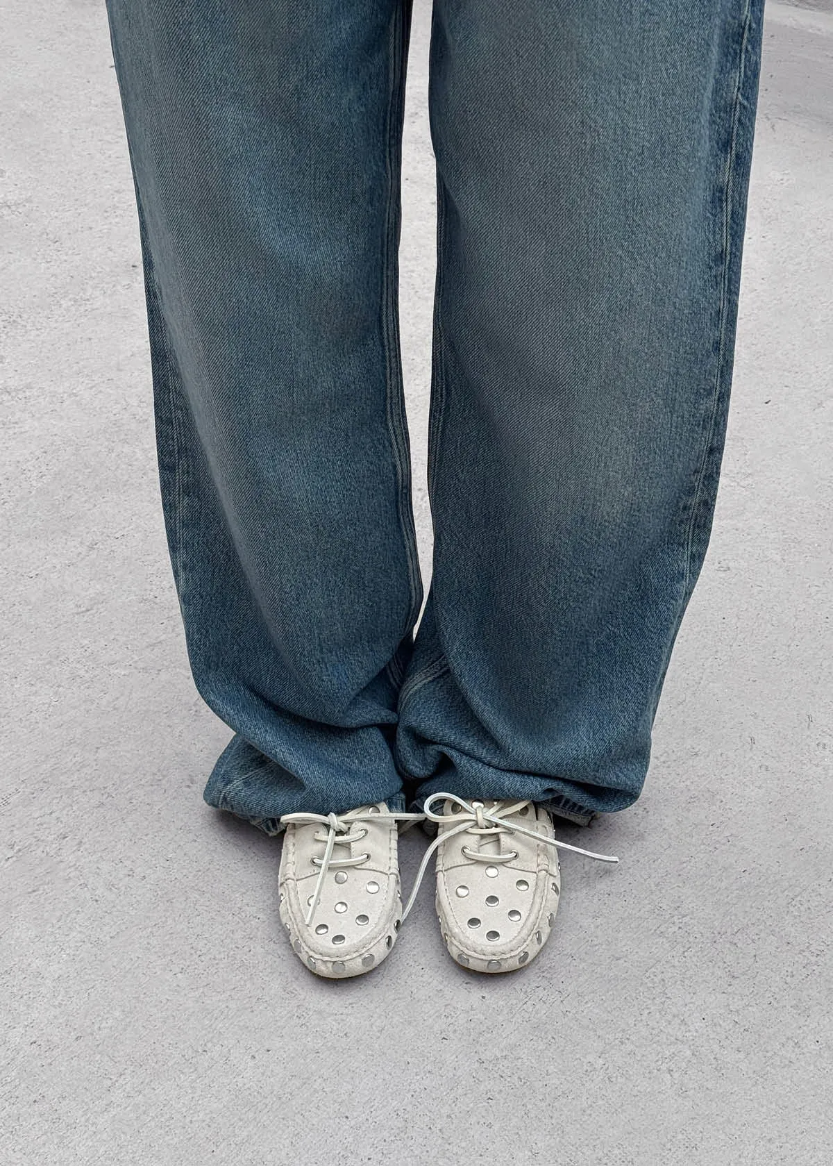 Calum Suede Cream Leather Loafers sold by Alohas product image thumbnail 2