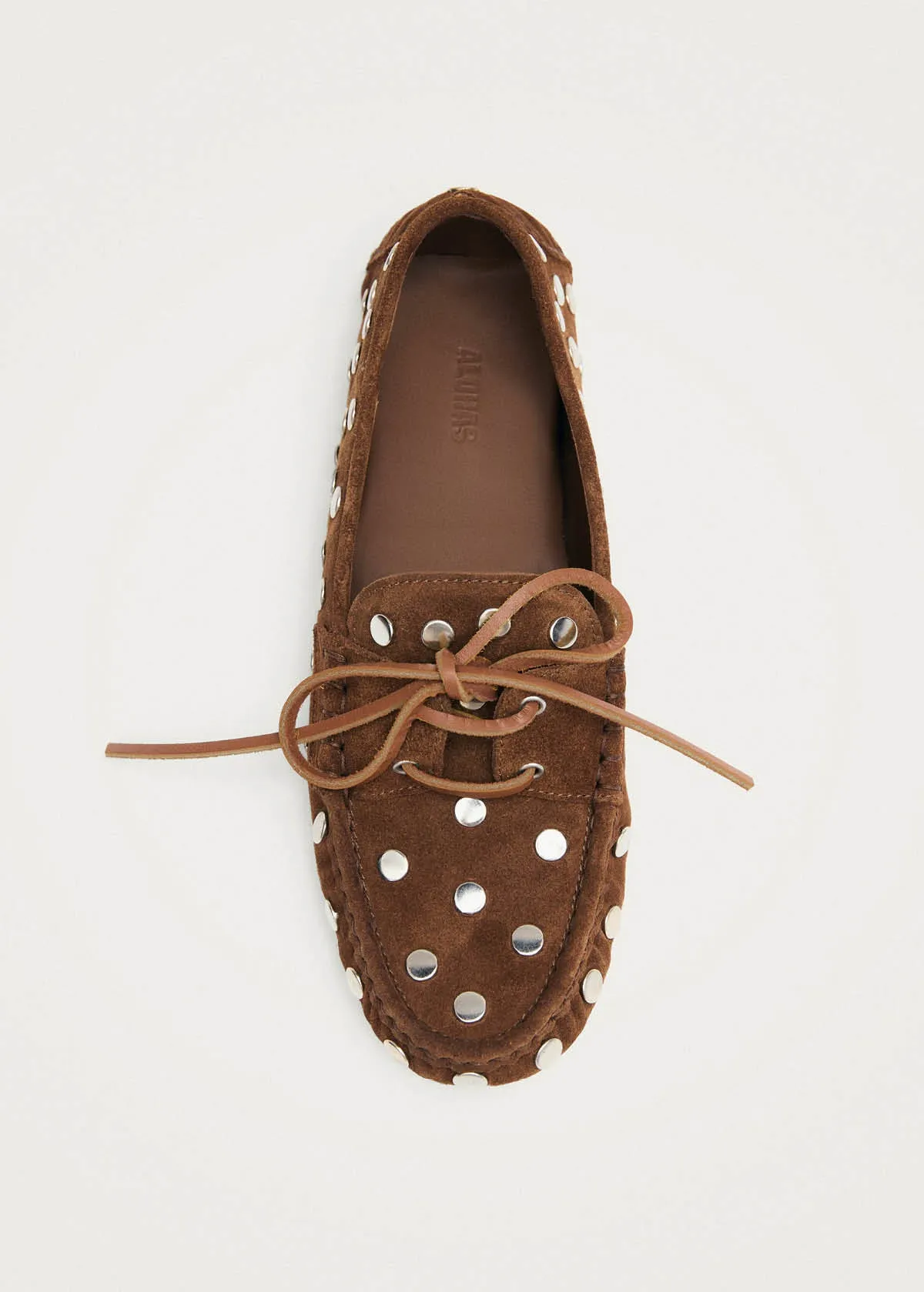 Calum Suede Cognac Leather Loafers sold by Alohas product image thumbnail 5