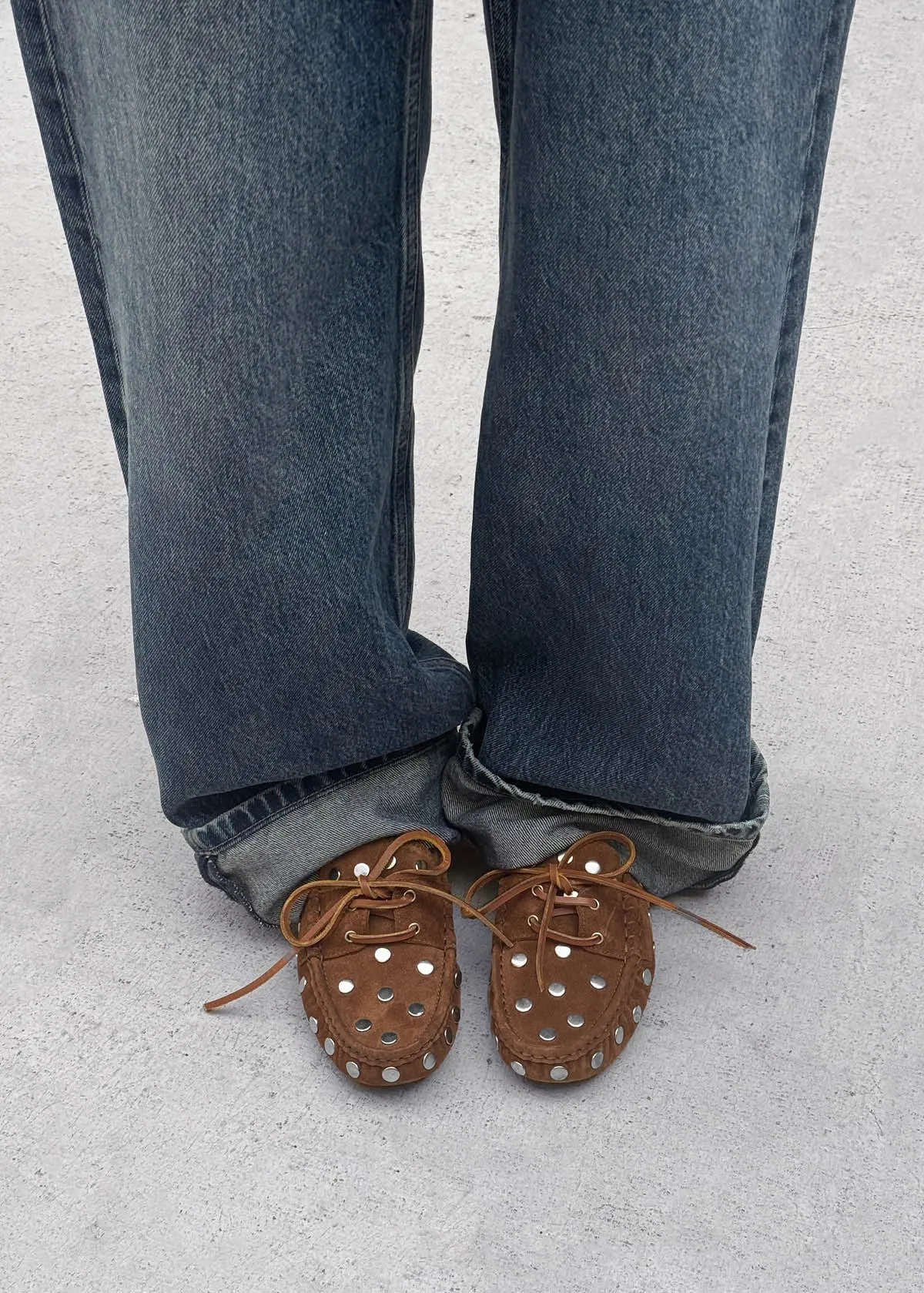 Calum Suede Cognac Leather Loafers sold by Alohas product image thumbnail 2