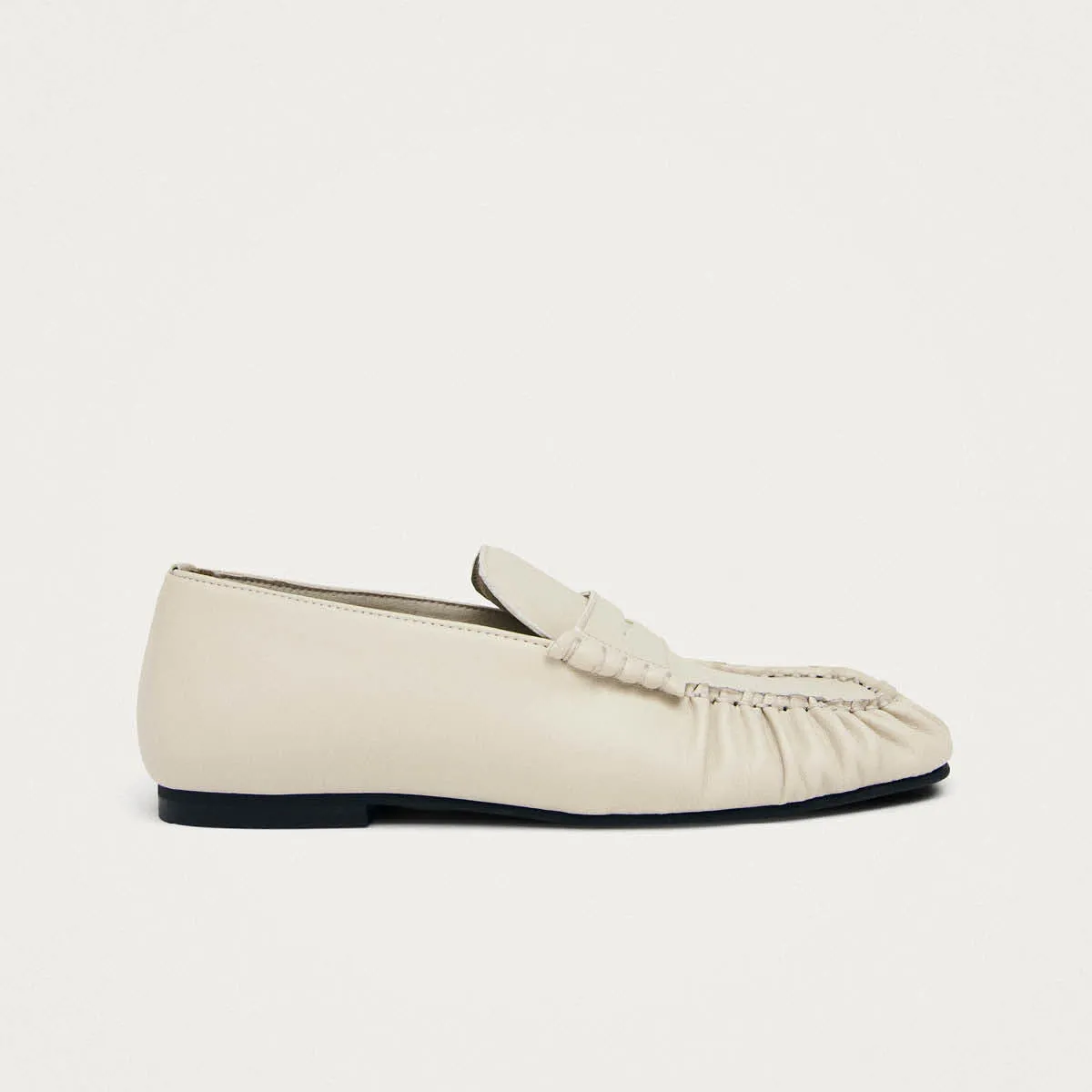Aven Cream Vegan Leather Loafers sold by Alohas product image thumbnail 3