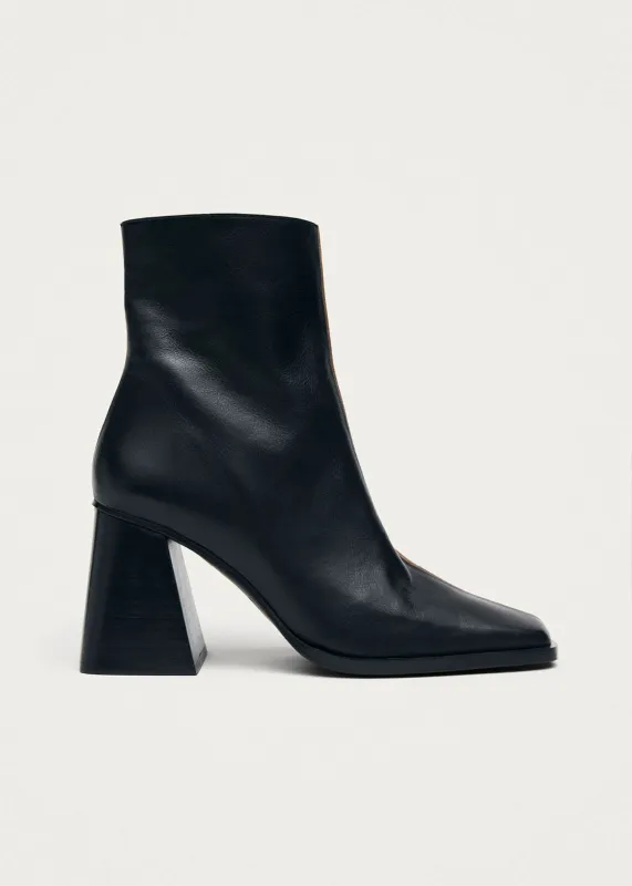 South Bicolor Black Brown Leather Ankle Boots made by Alohas