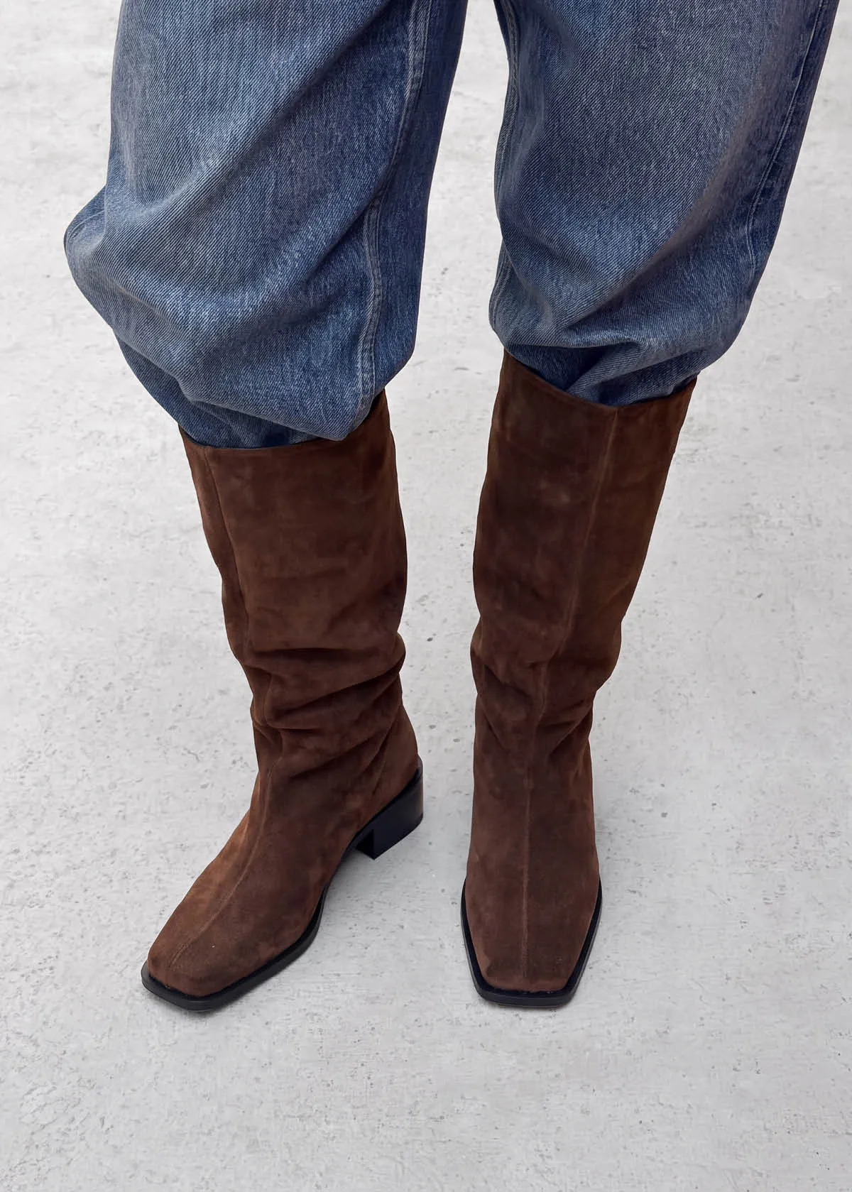 Milo Suede Brown Leather Boots sold by Alohas product image thumbnail 2