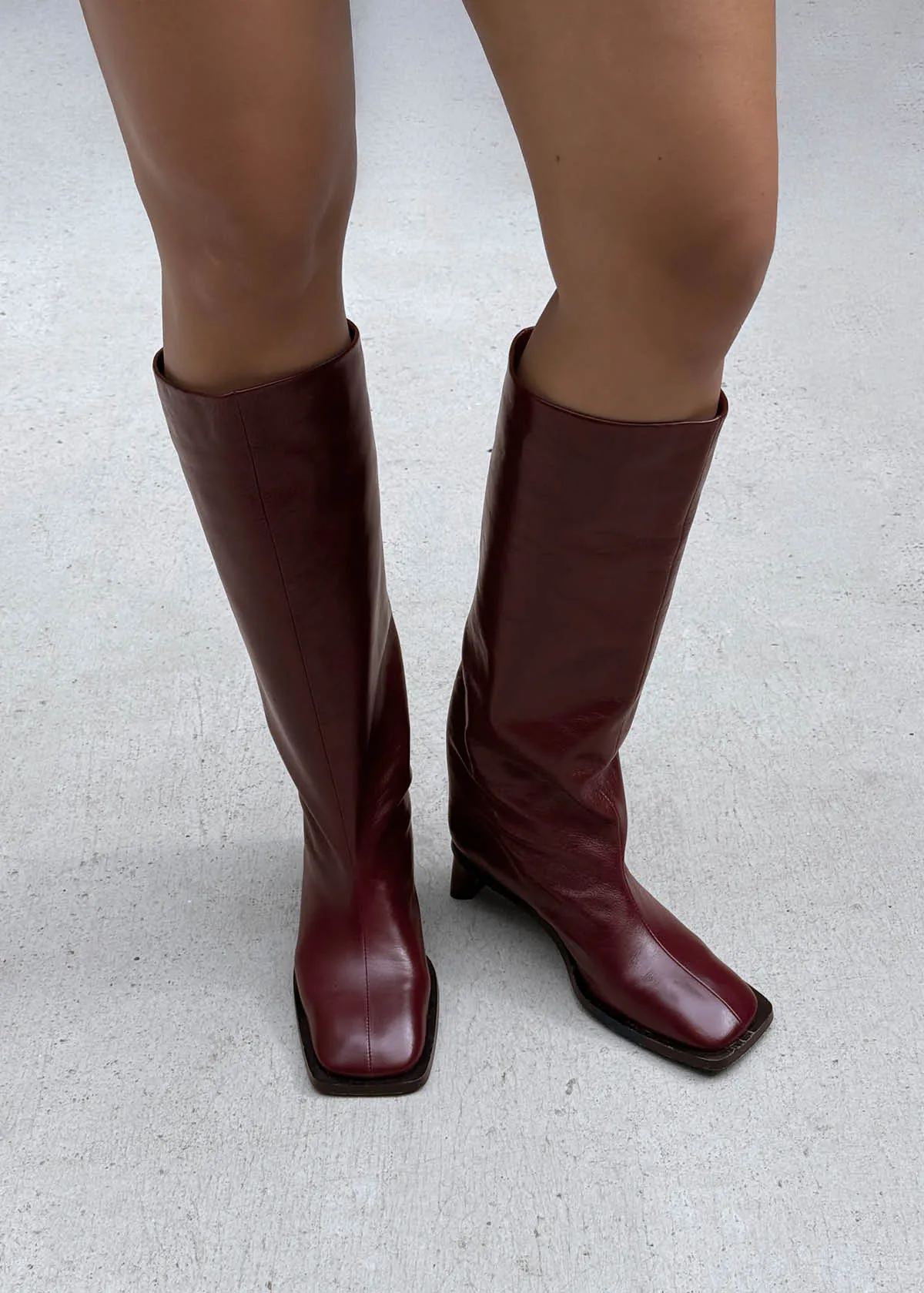 Elias Rift Burgundy Leather Boots sold by Alohas product image thumbnail 2