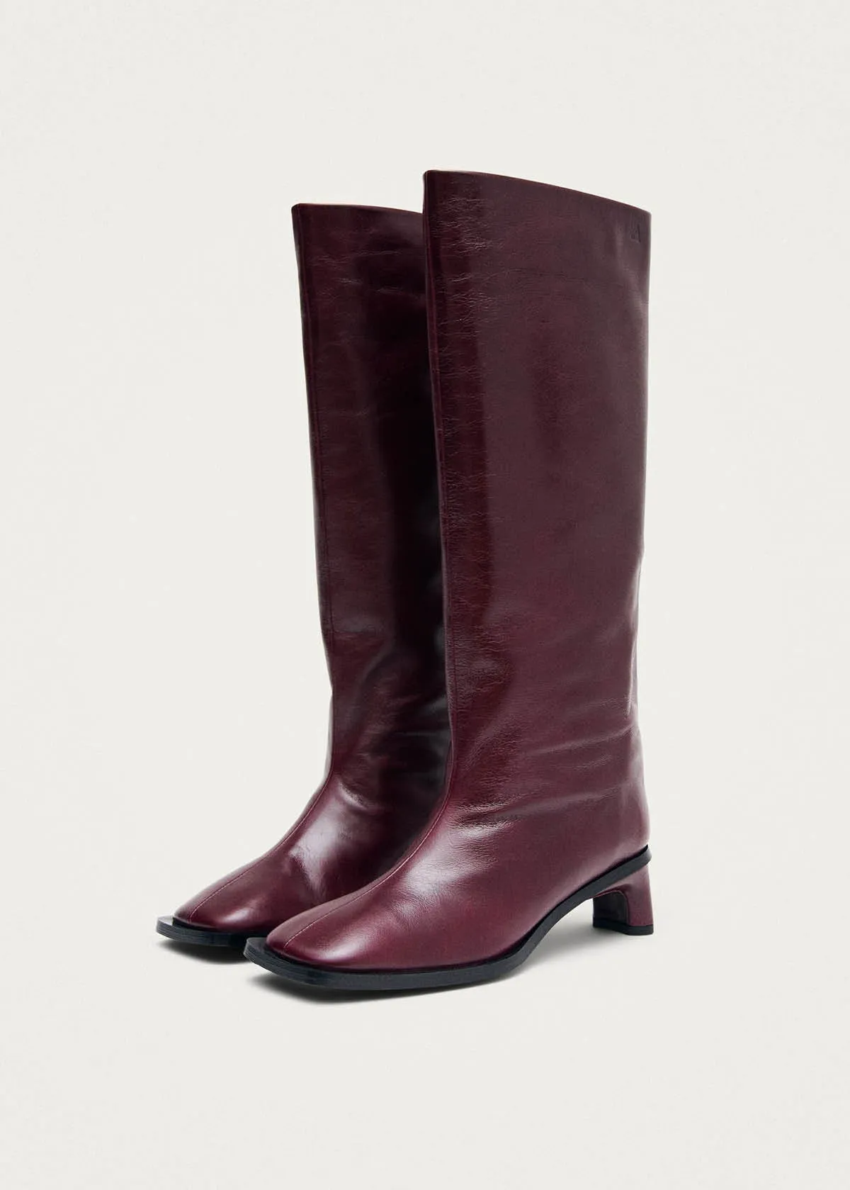 Elias Rift Burgundy Leather Boots sold by Alohas product image thumbnail 4
