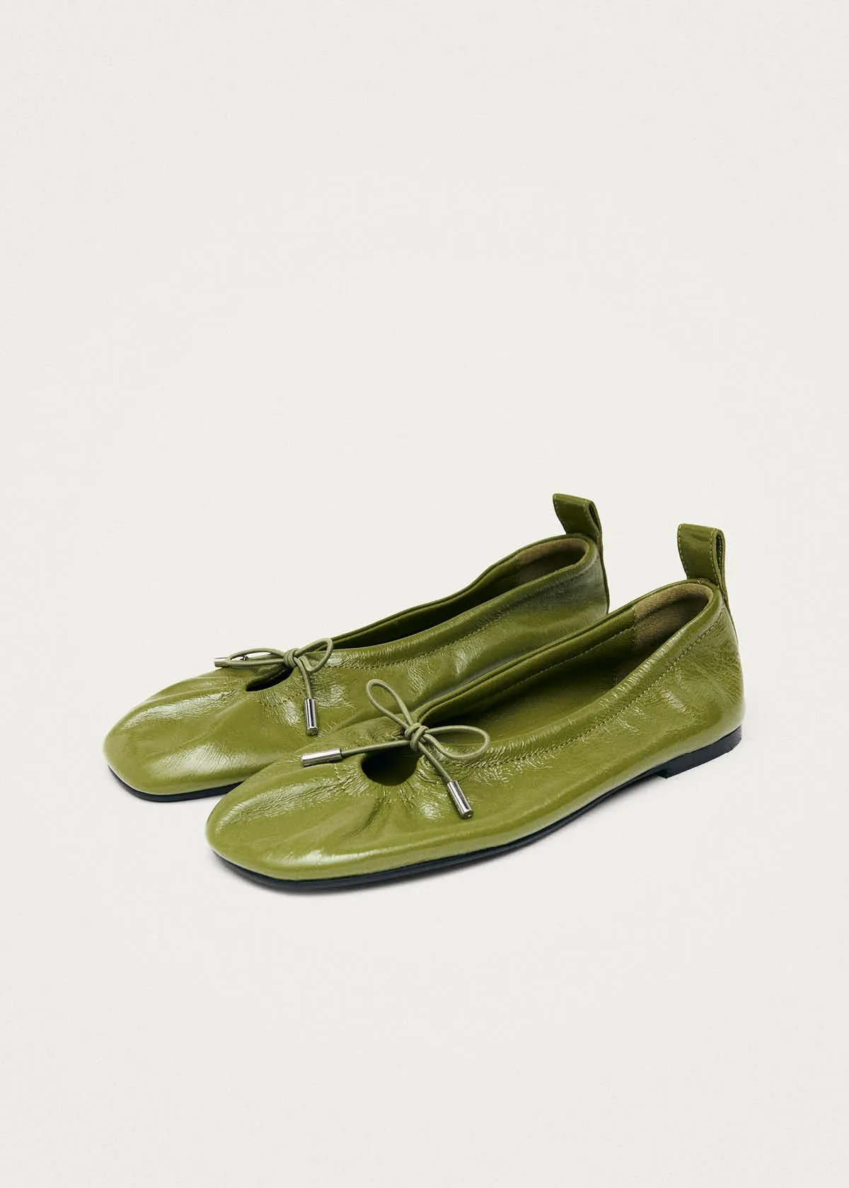 Rosalind Patent Green Leather Ballet Flats sold by Alohas product image thumbnail 5