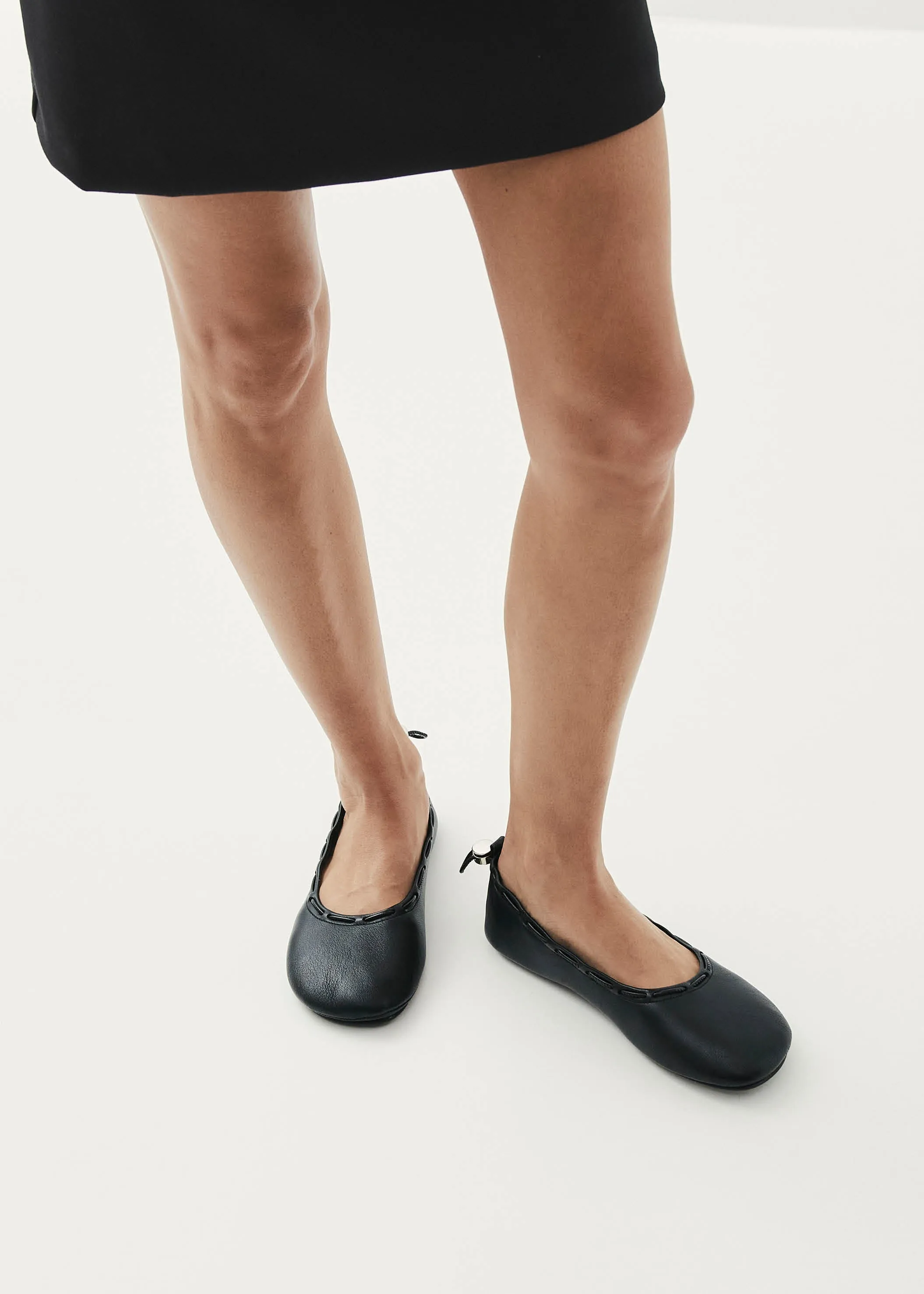 Gill Black Leather Ballet Flats sold by Alohas product image thumbnail 2