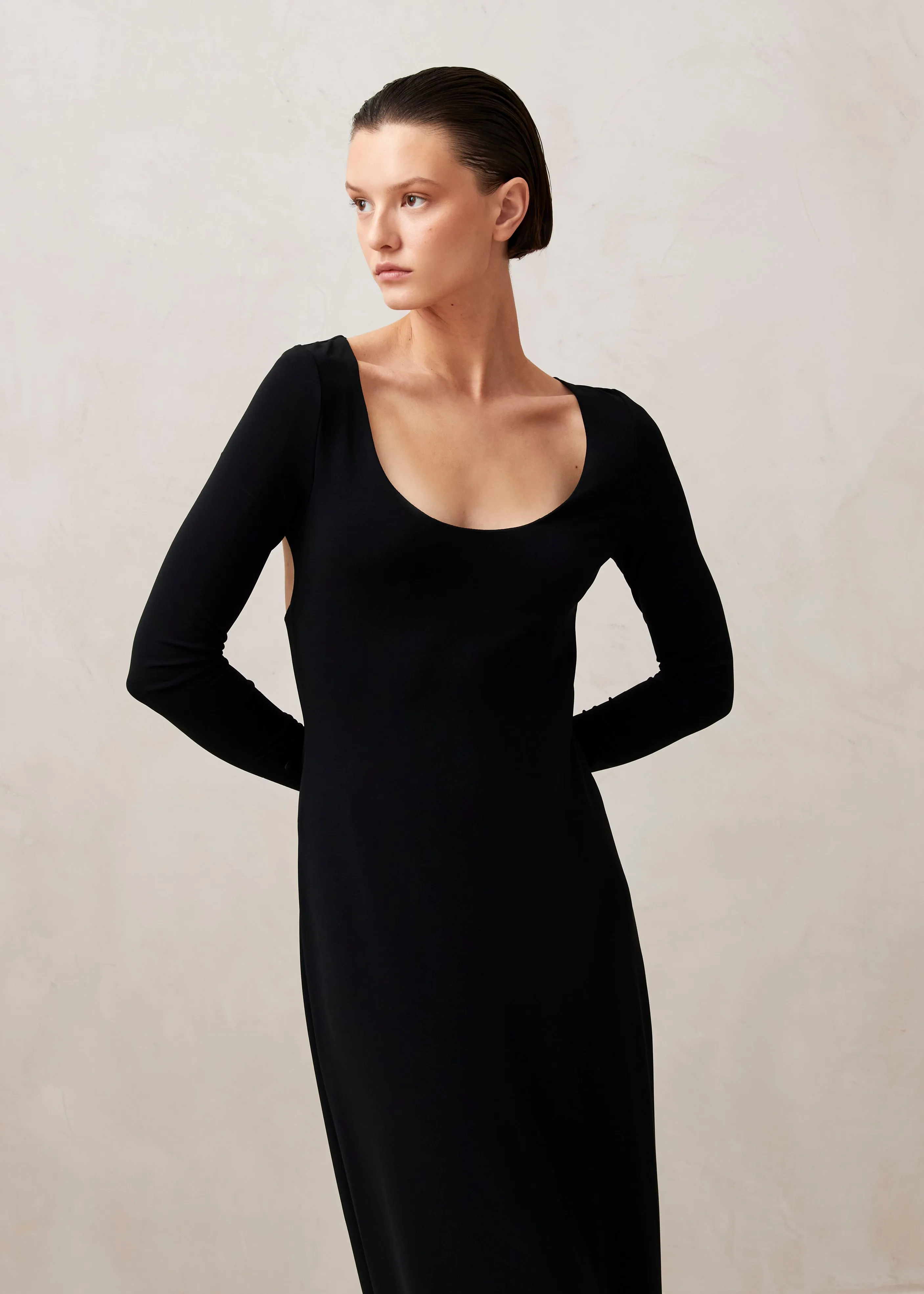 Freja Black Midi Dress sold by Alohas product image thumbnail 5