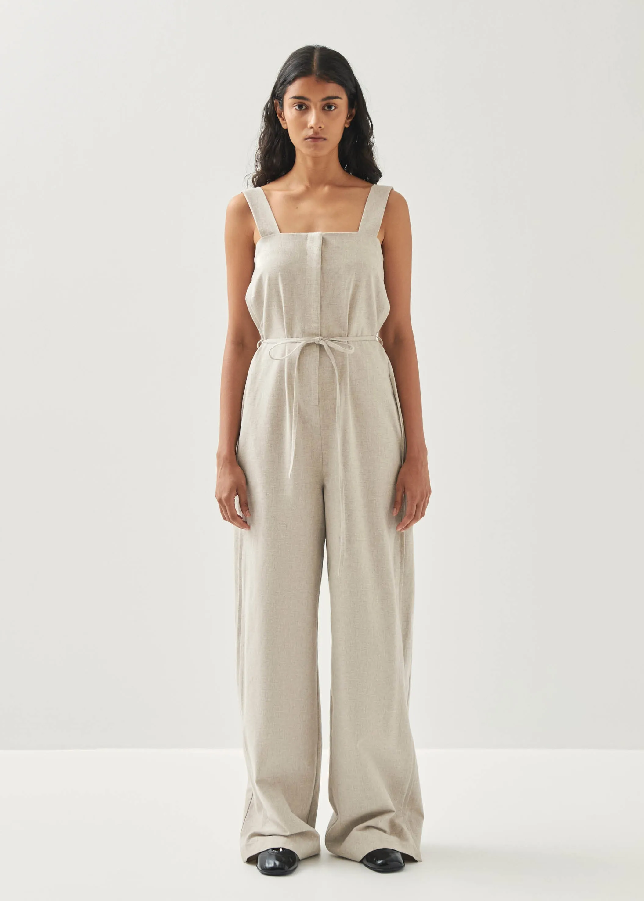 Inguer Cream Jumpsuit sold by Alohas