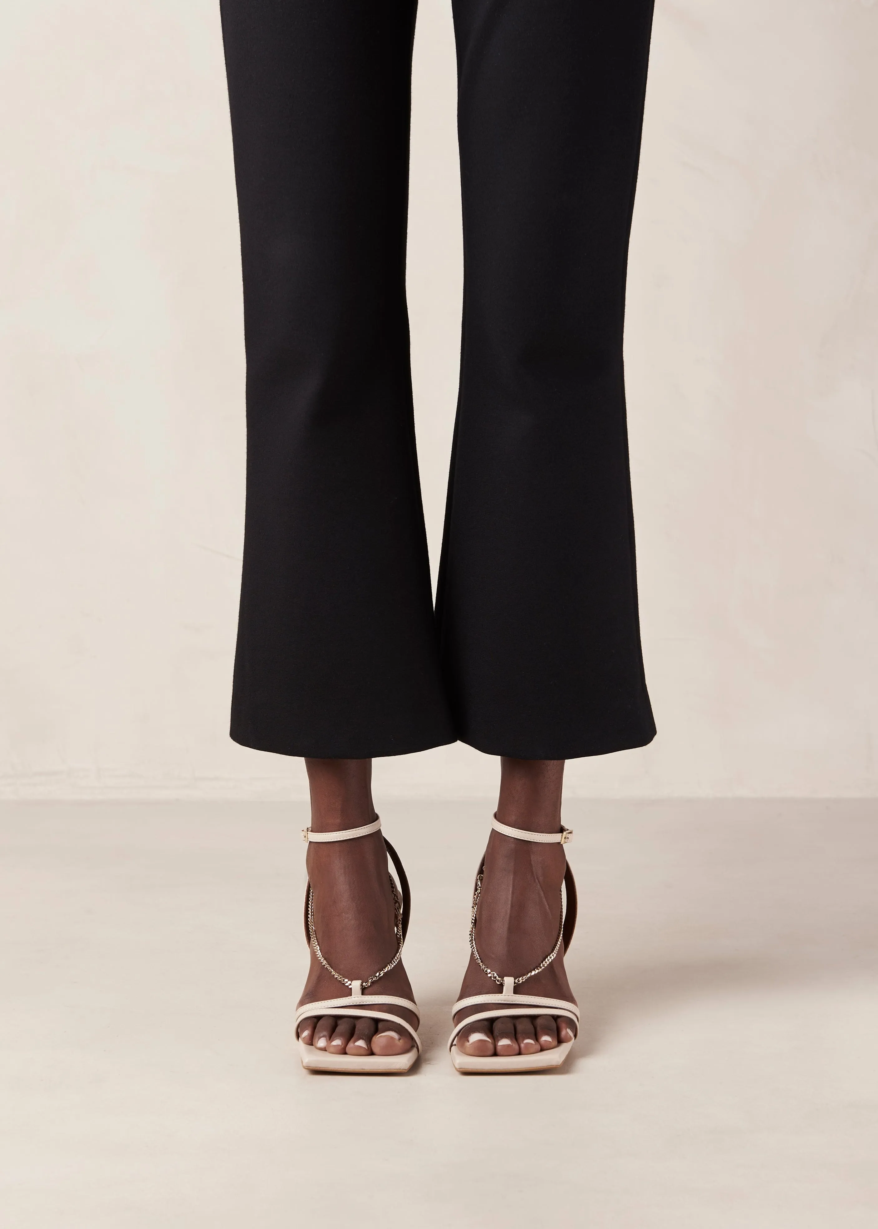 Straps Chain Cream Leather Sandals sold by Alohas product image thumbnail 4