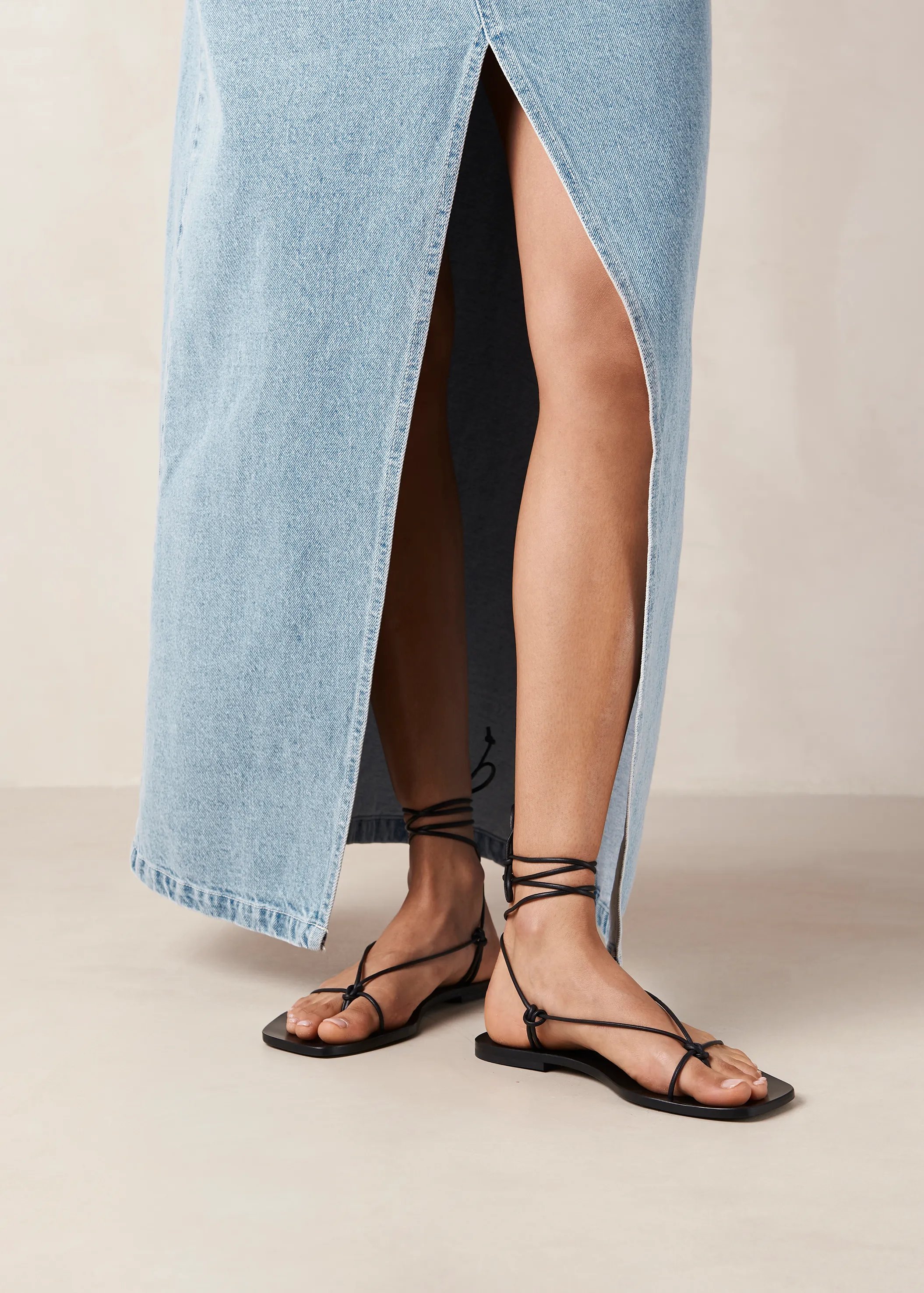 Misty Black Leather Sandals sold by Alohas product image thumbnail 2