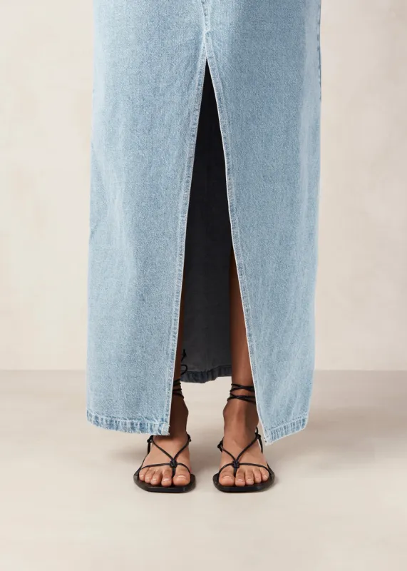 Misty Black Leather Sandals sold by Alohas