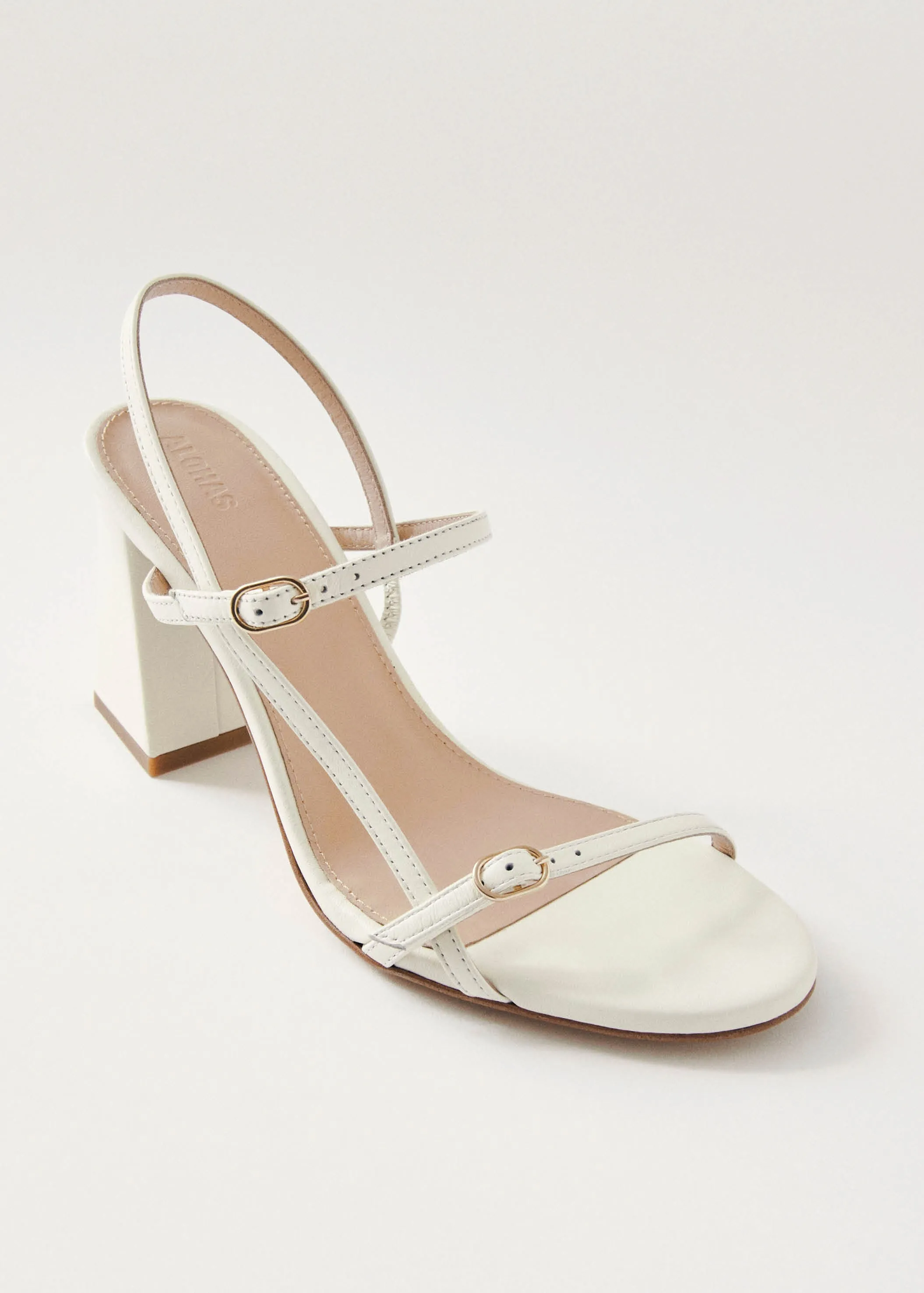 Elyn Cream Leather Sandals sold by Alohas product image thumbnail 2