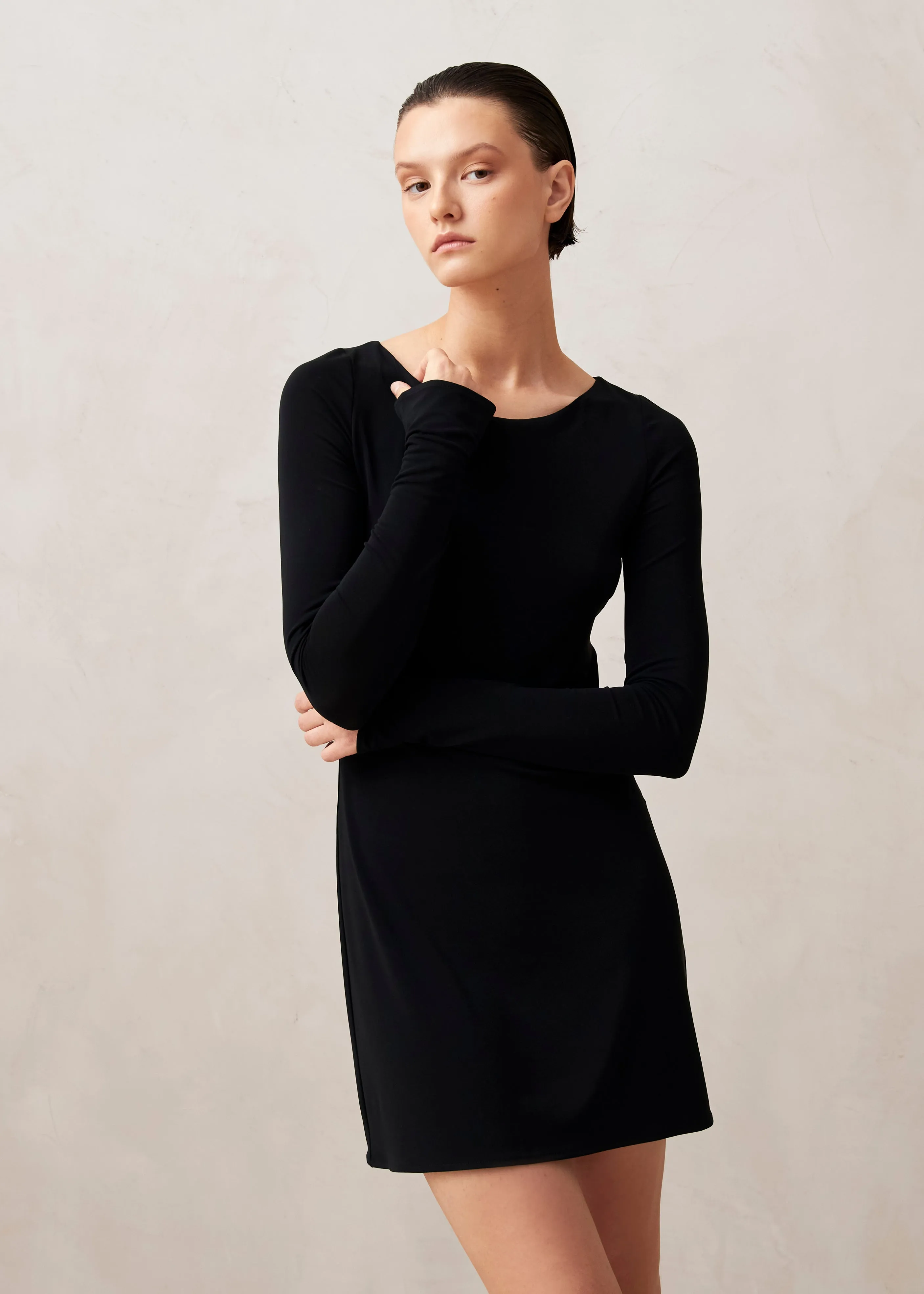 Astra Black Mini Dress sold by Alohas product image thumbnail 5