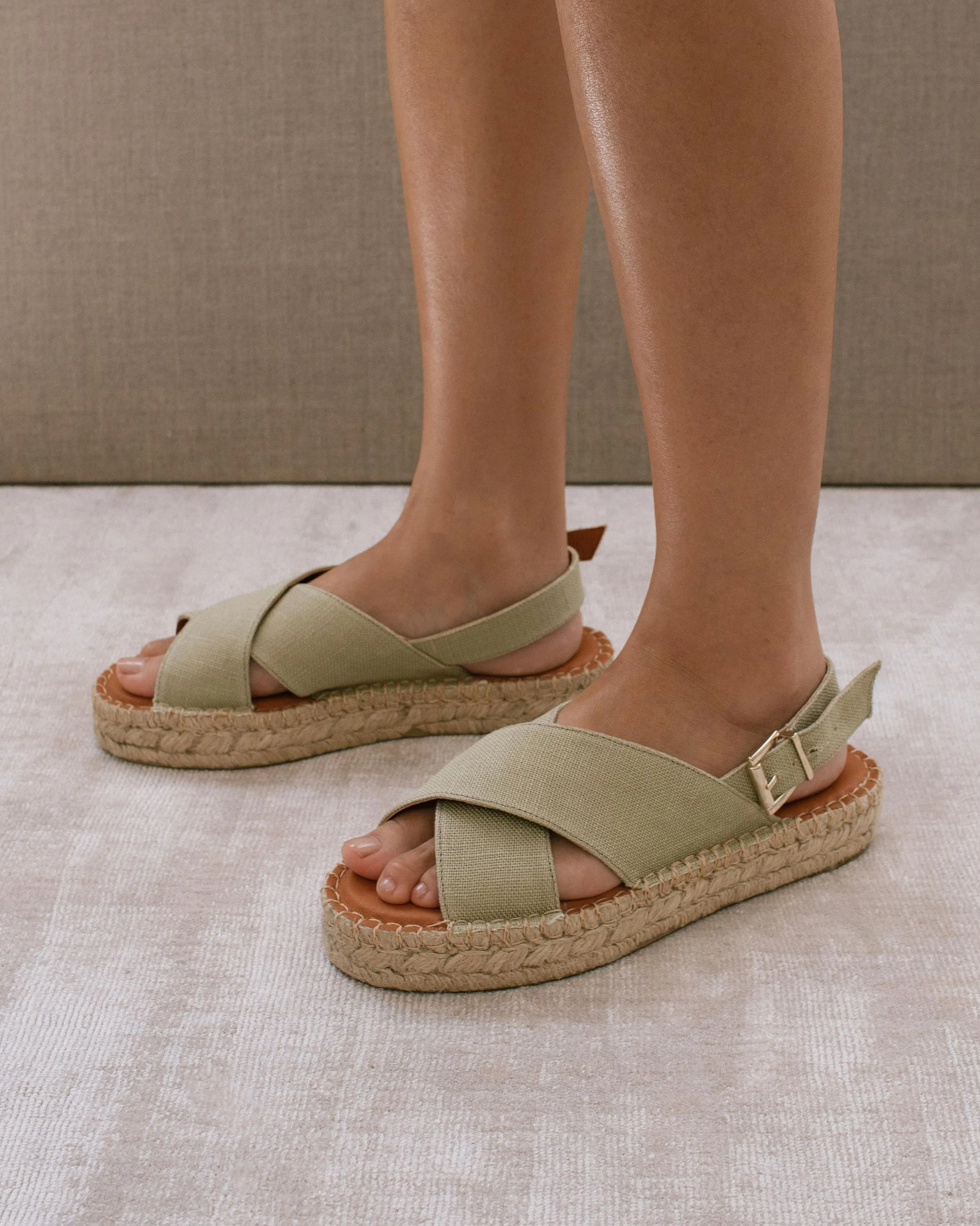 Crossed Khaki Espadrilles sold by Alohas product image thumbnail 2