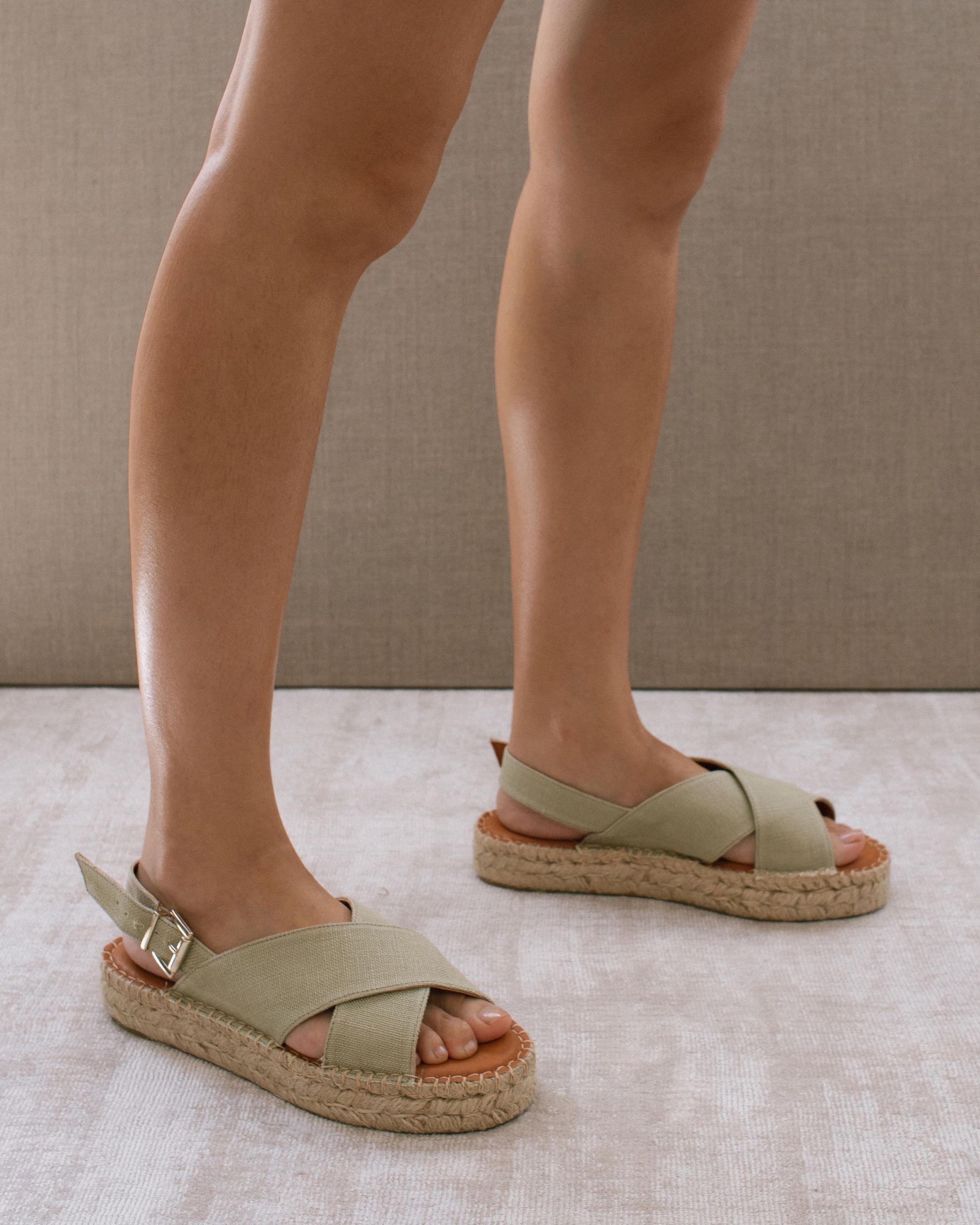 Crossed Khaki Espadrilles sold by Alohas product image thumbnail 4