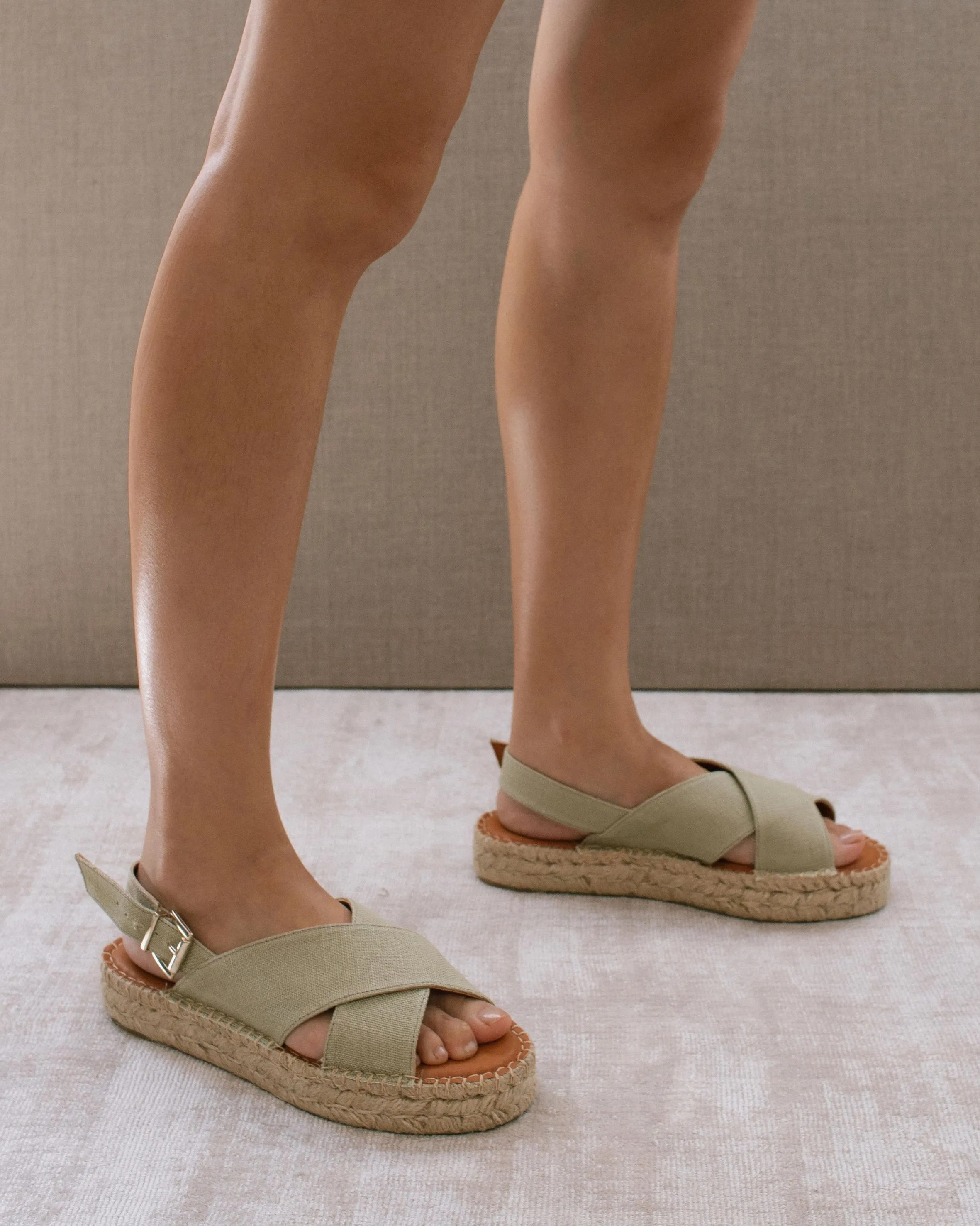 Crossed Khaki Espadrilles sold by Alohas product image thumbnail 4