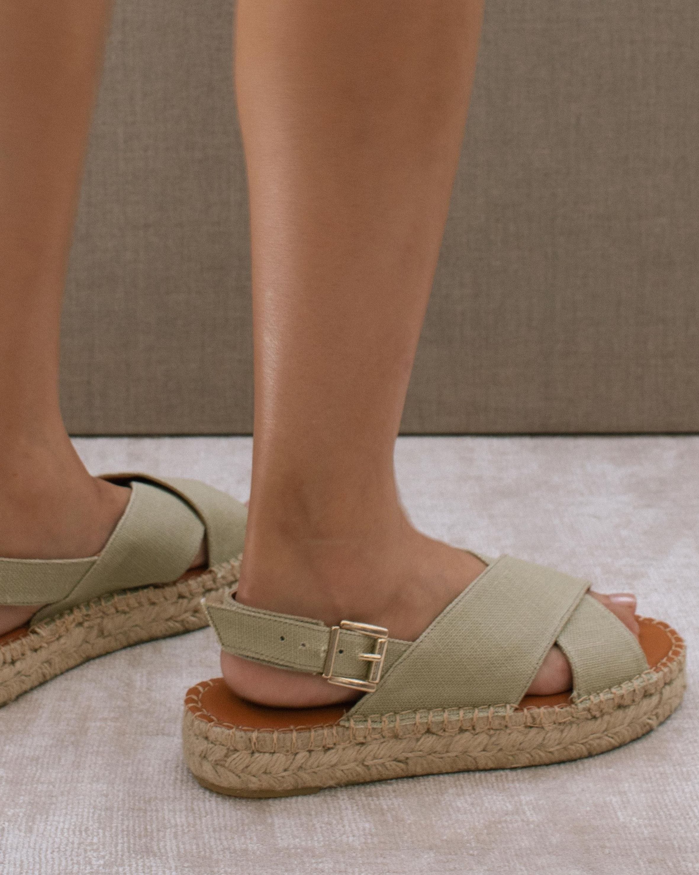 Crossed Khaki Espadrilles sold by Alohas product image thumbnail 5