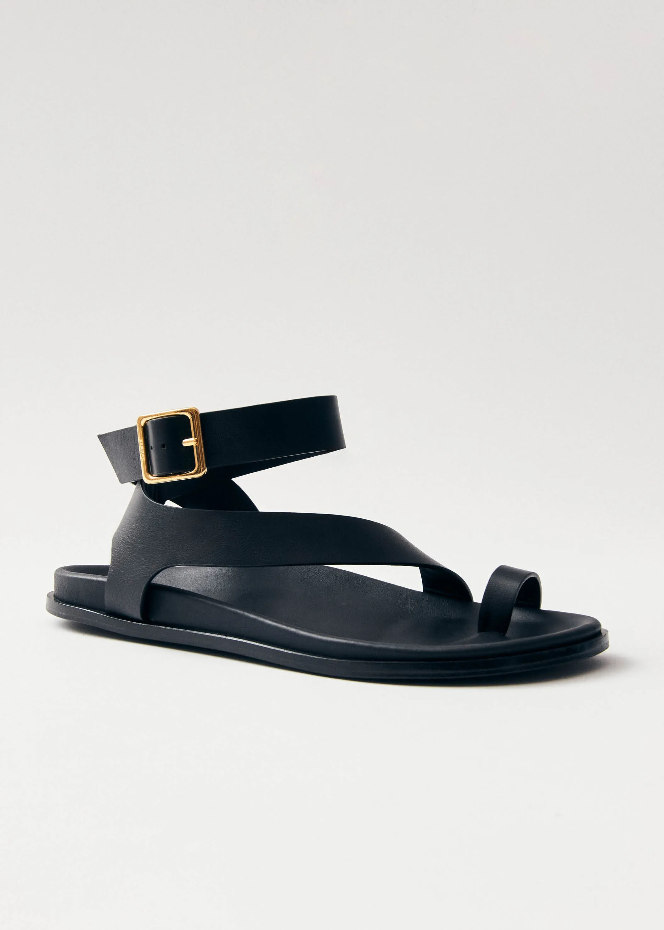 Myles Black Leather Sandals sold by Alohas product image thumbnail 5