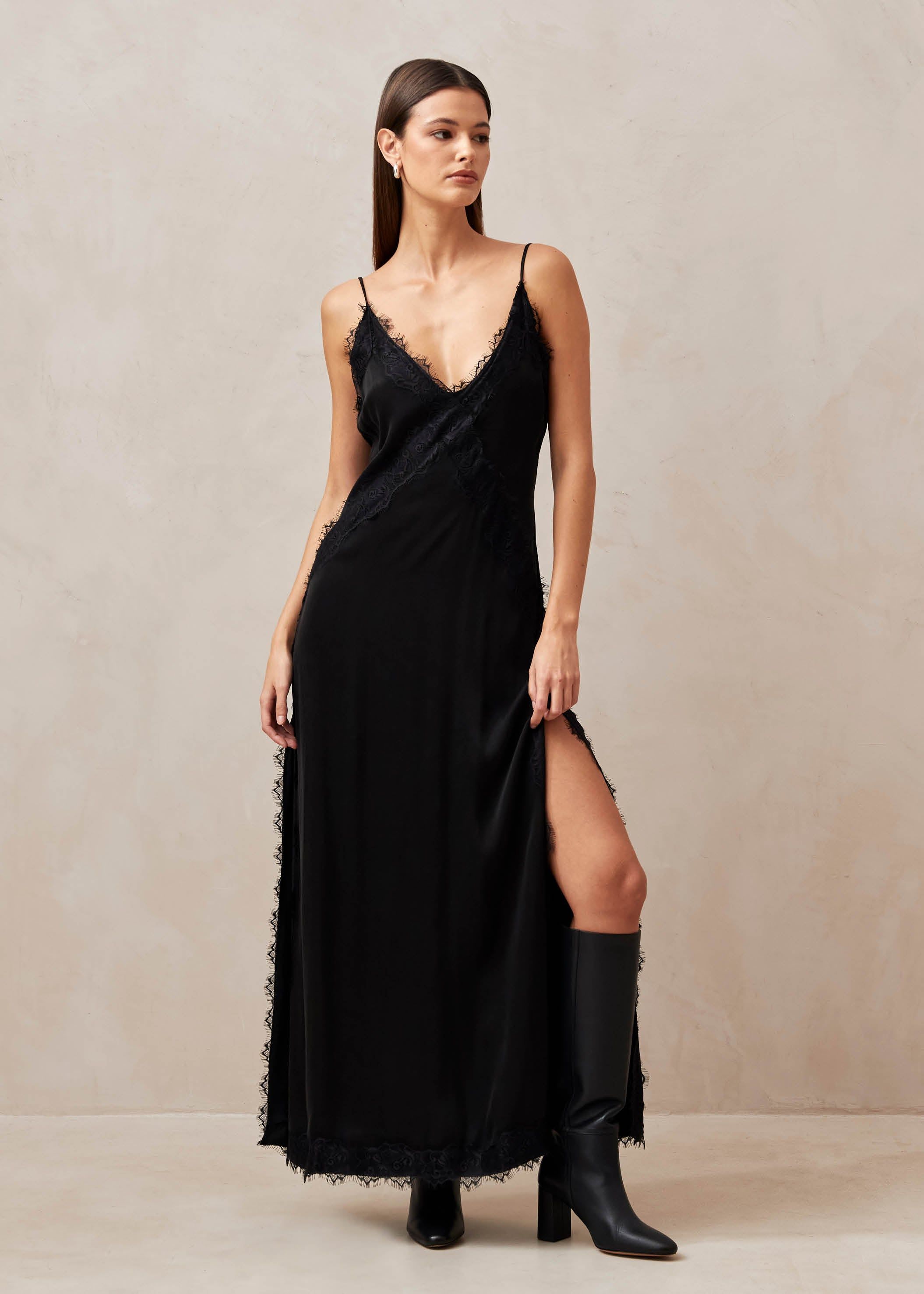 Afternoon Black Midi Dress sold by Alohas product image thumbnail 2