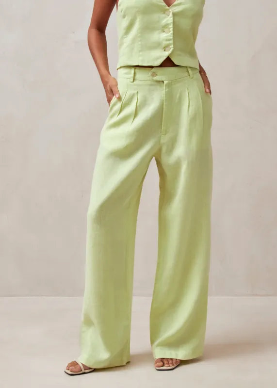 Kaede Green Pants sold by Alohas