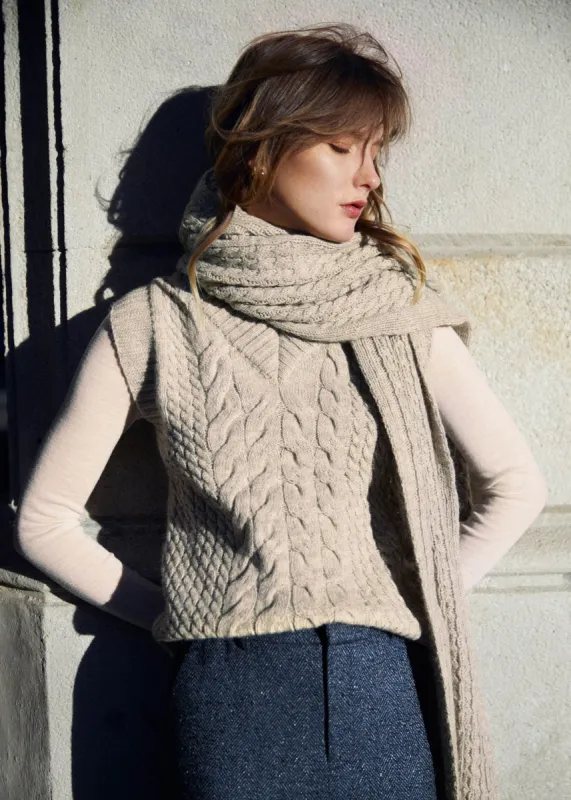 Cosy Gray Tricot Vest sold by Alohas