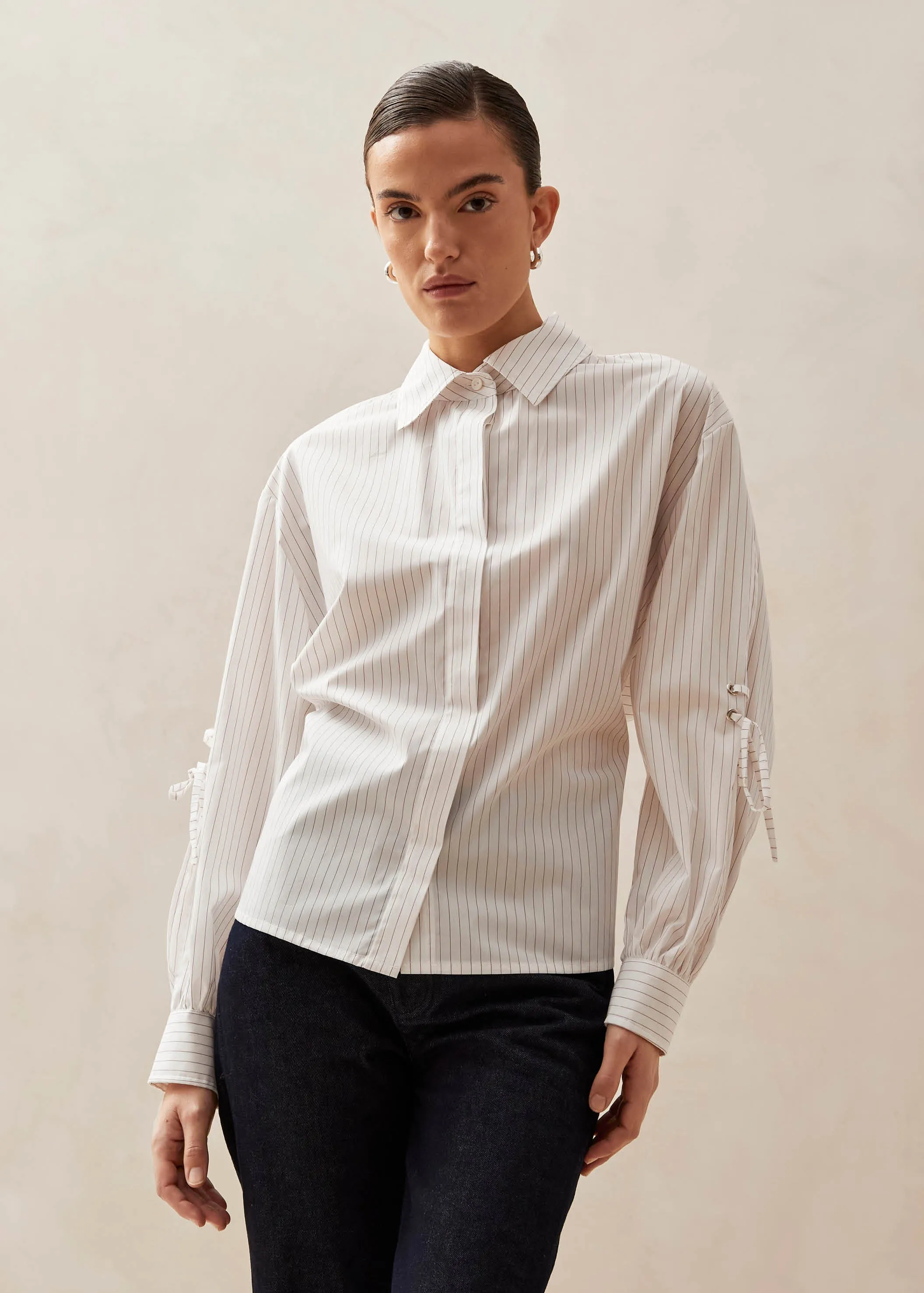 Sugar Red Thin Stripes Shirt sold by Alohas product image thumbnail 4