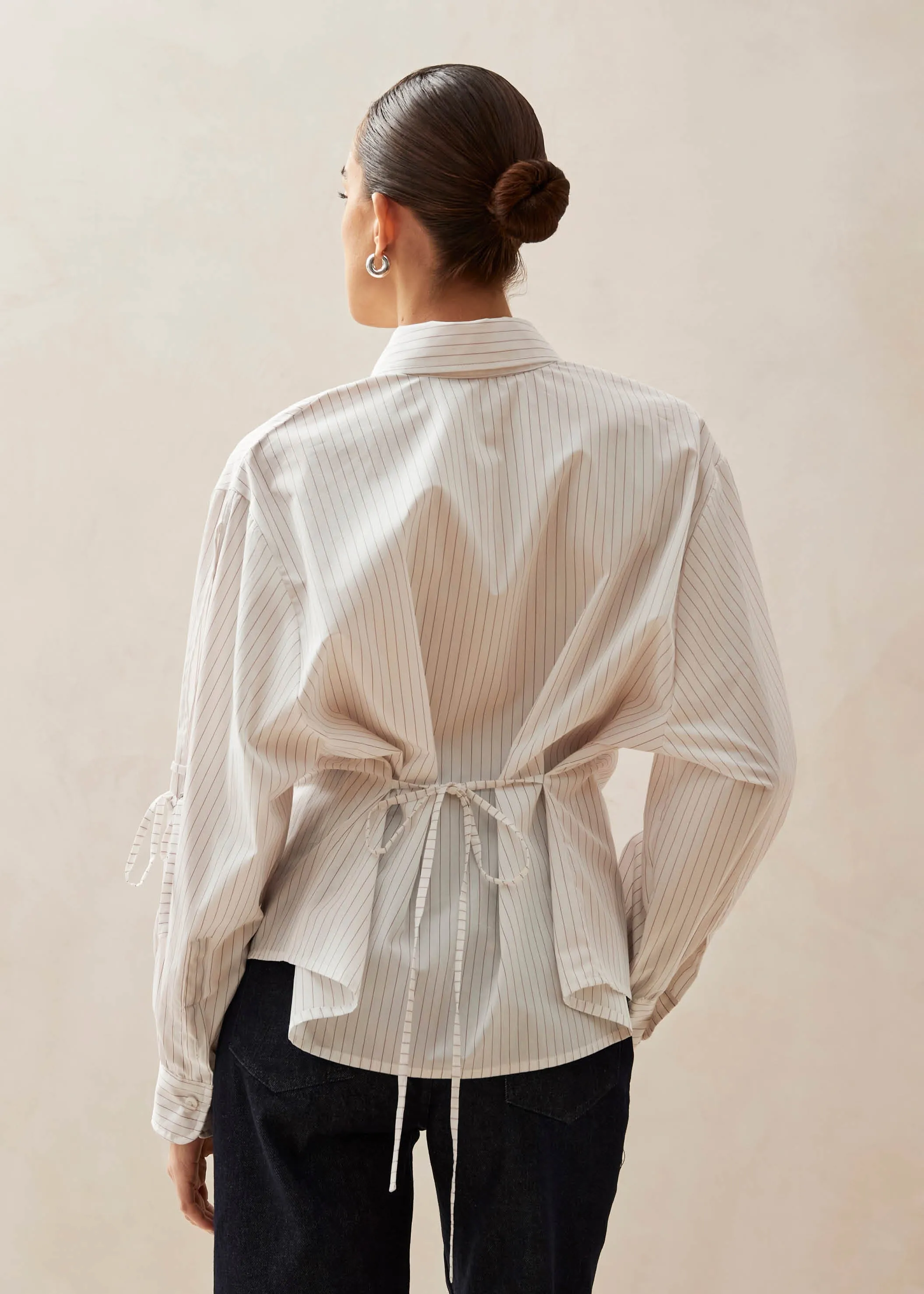 Sugar Red Thin Stripes Shirt sold by Alohas product image thumbnail 2