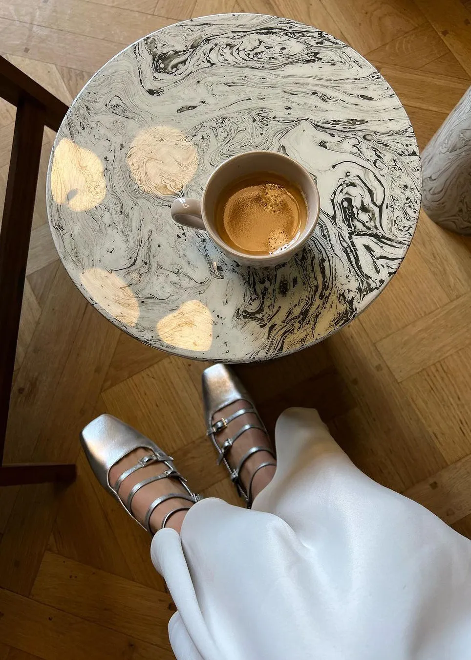 Luke Shimmer Silver Leather Ballet Flats sold by Alohas product image thumbnail 2