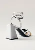 Jessa Shimmer Silver Gold Leather Sandals sold by Alohas