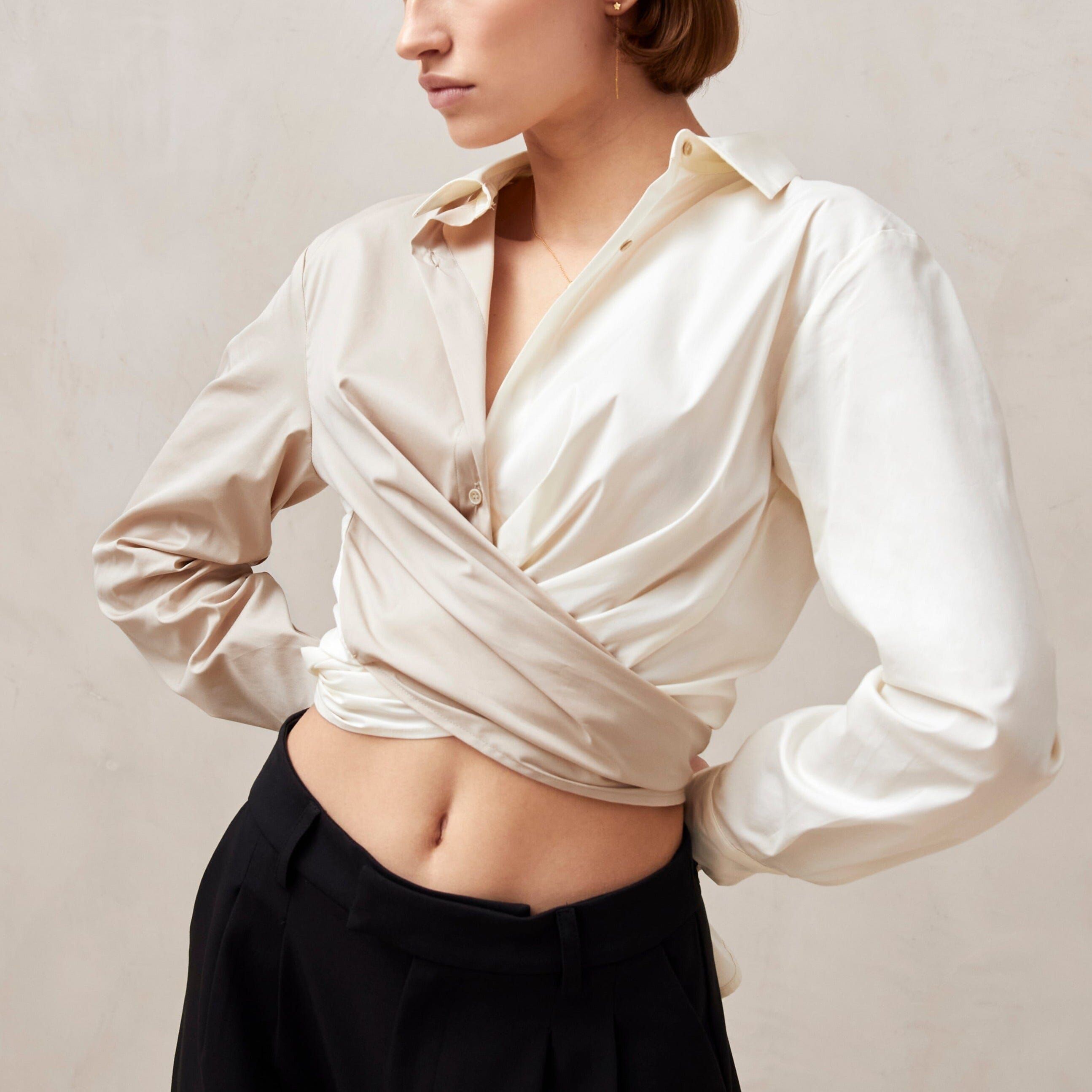 Angela Cream Camel Shirt sold by Alohas product image thumbnail 3