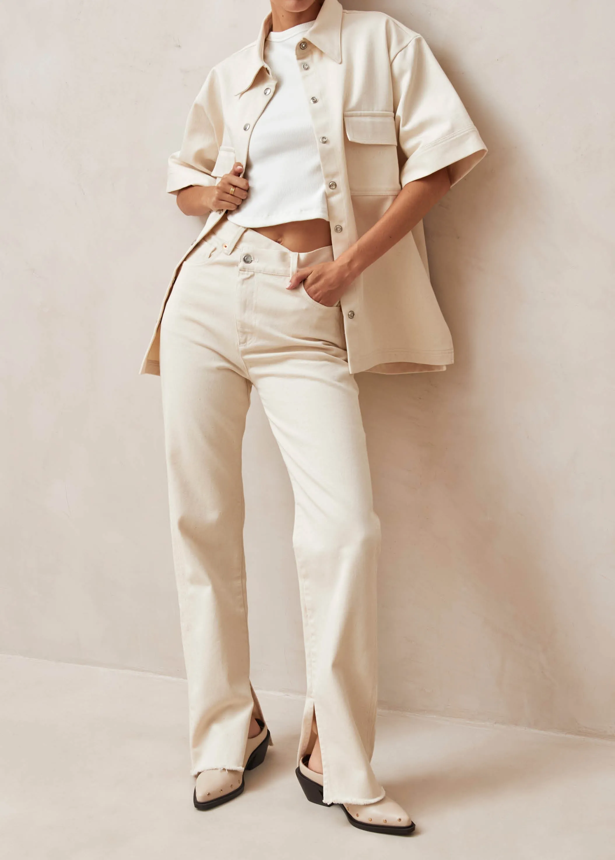 Kansas Ecru Denim Pants sold by Alohas product image thumbnail 4