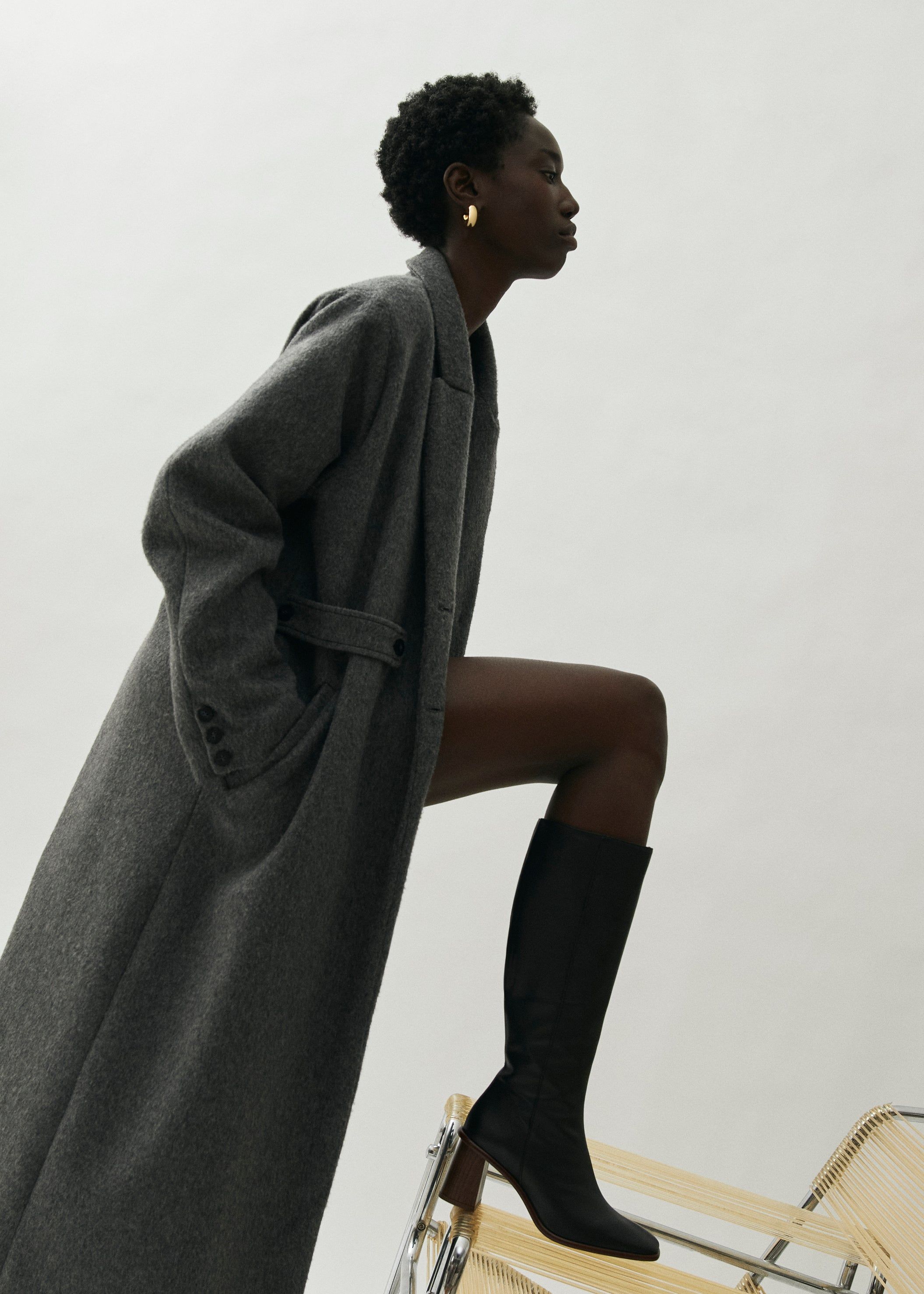 Jacqueline Grey Coat sold by Alohas