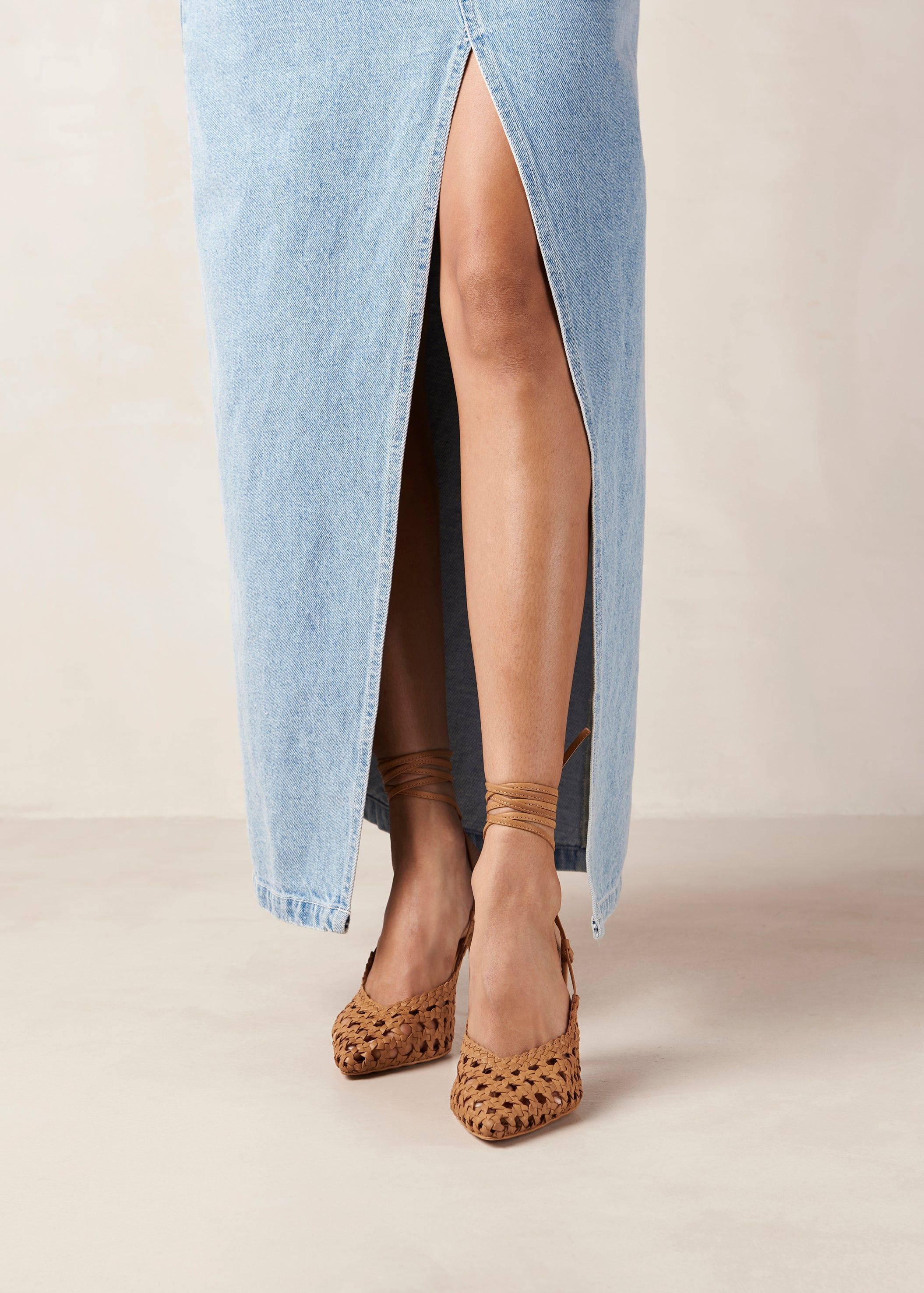 Sandstorm Tan Leather Pumps sold by Alohas product image thumbnail 2