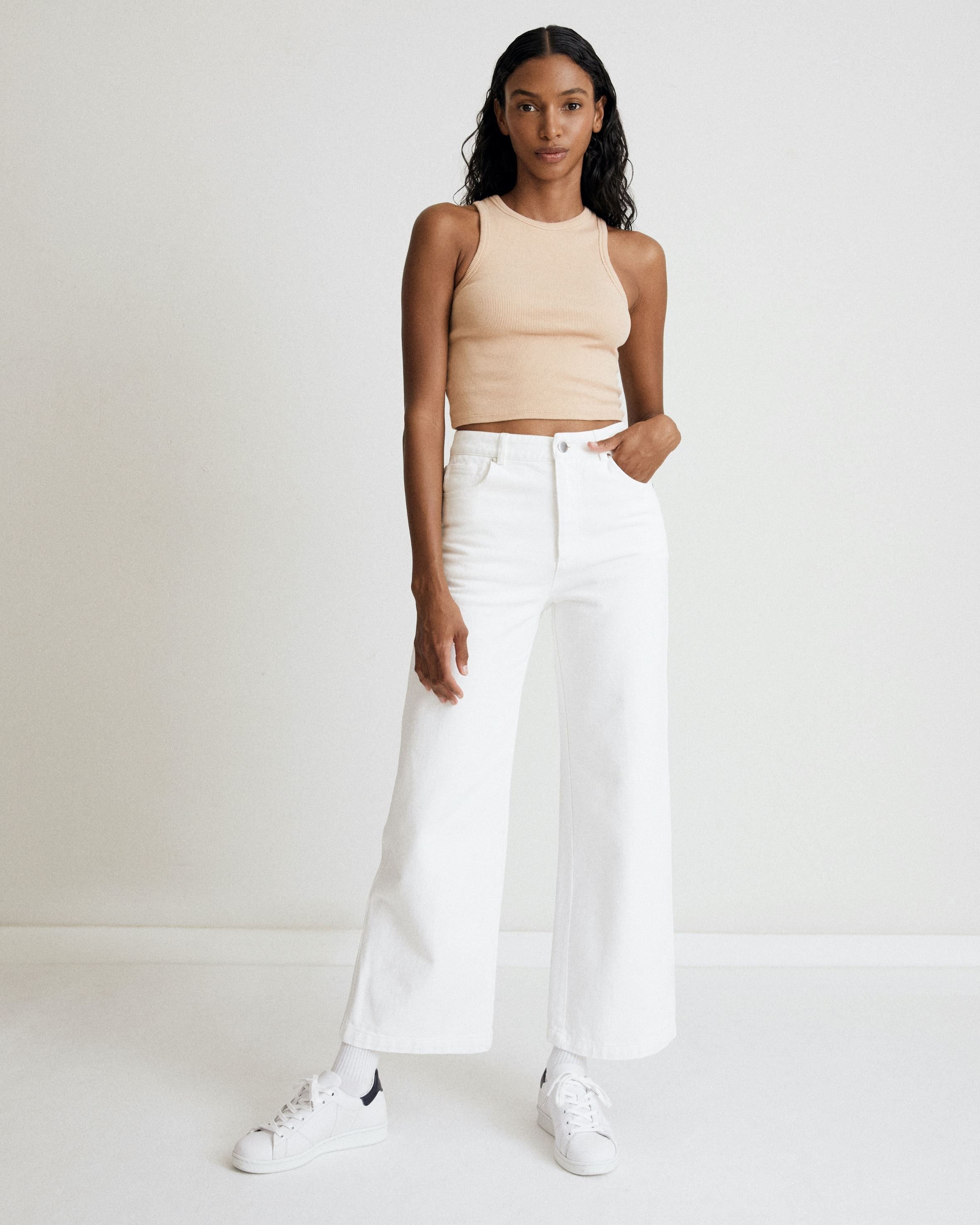 Piano Bright White Jeans sold by Alohas