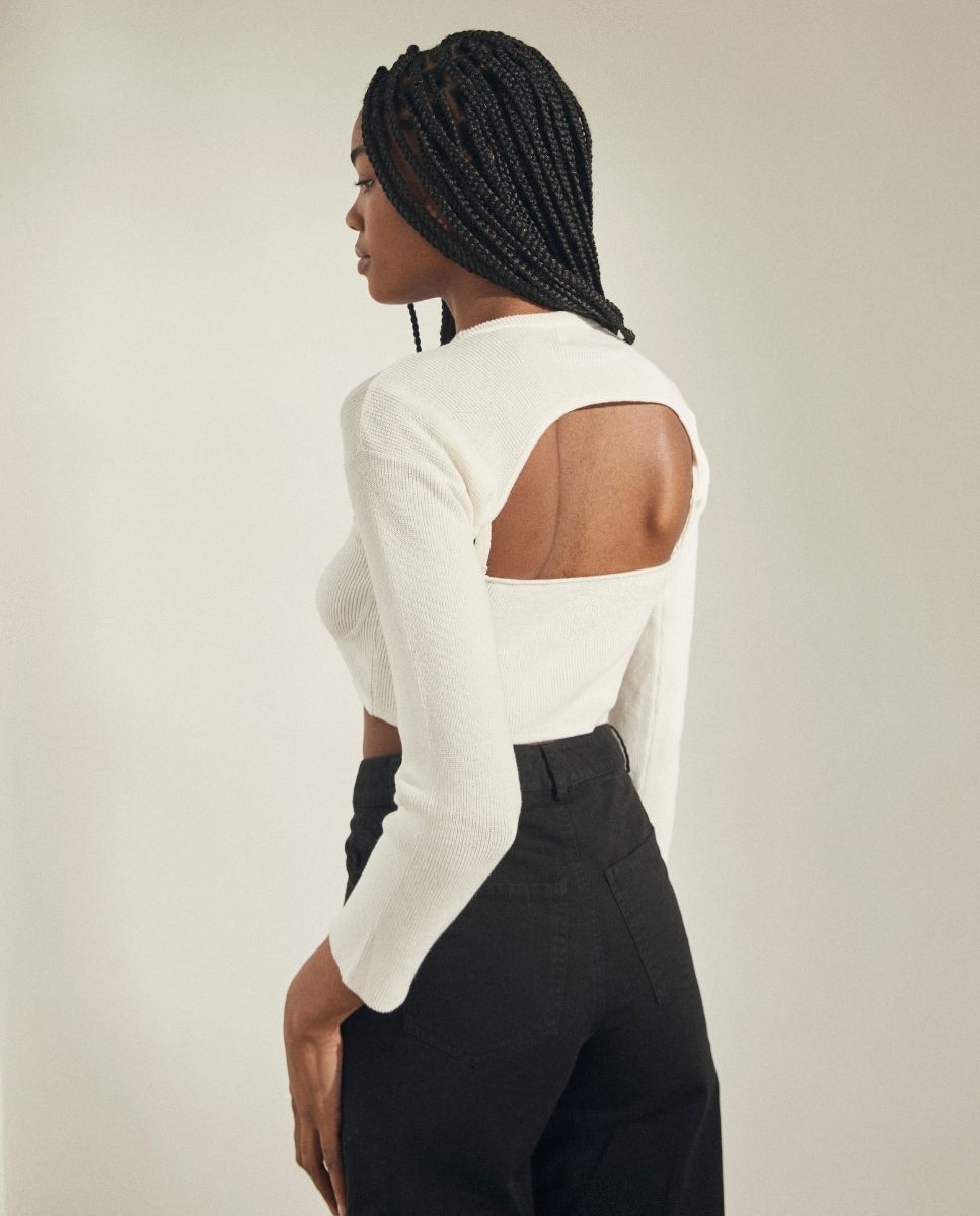 Hustle Cream Tricot Top sold by Alohas product image thumbnail 2