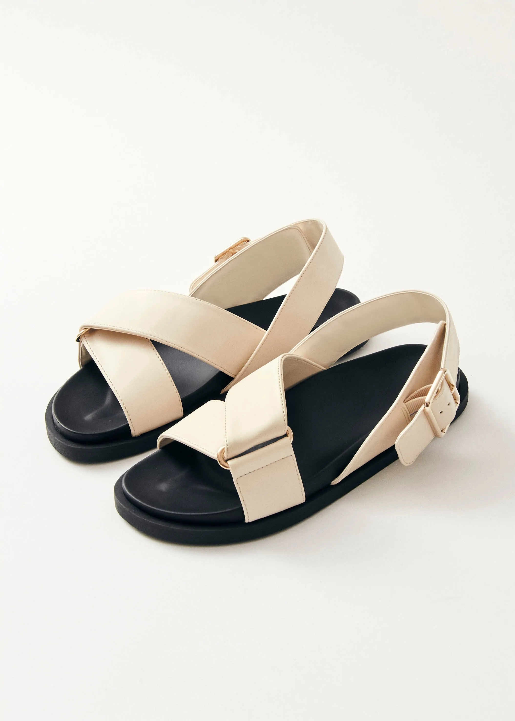 Rhys Cream Vegan Leather Sandals sold by Alohas product image thumbnail 2