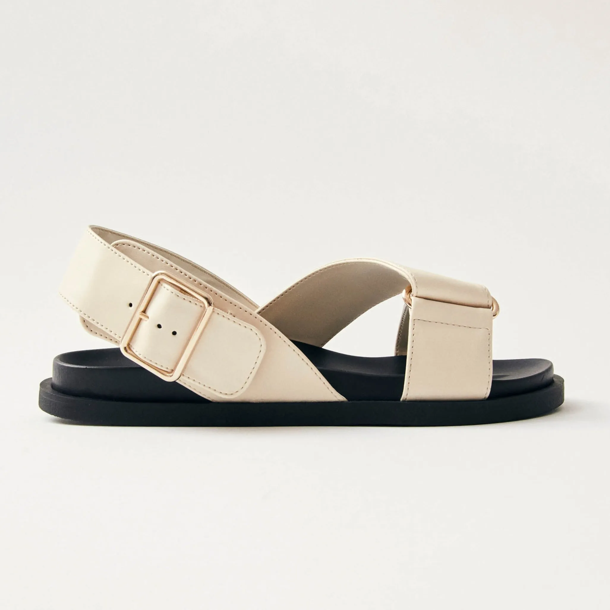 Rhys Cream Vegan Leather Sandals sold by Alohas product image thumbnail 3