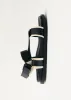 Indigo Black Vegan Leather Sandals sold by Alohas