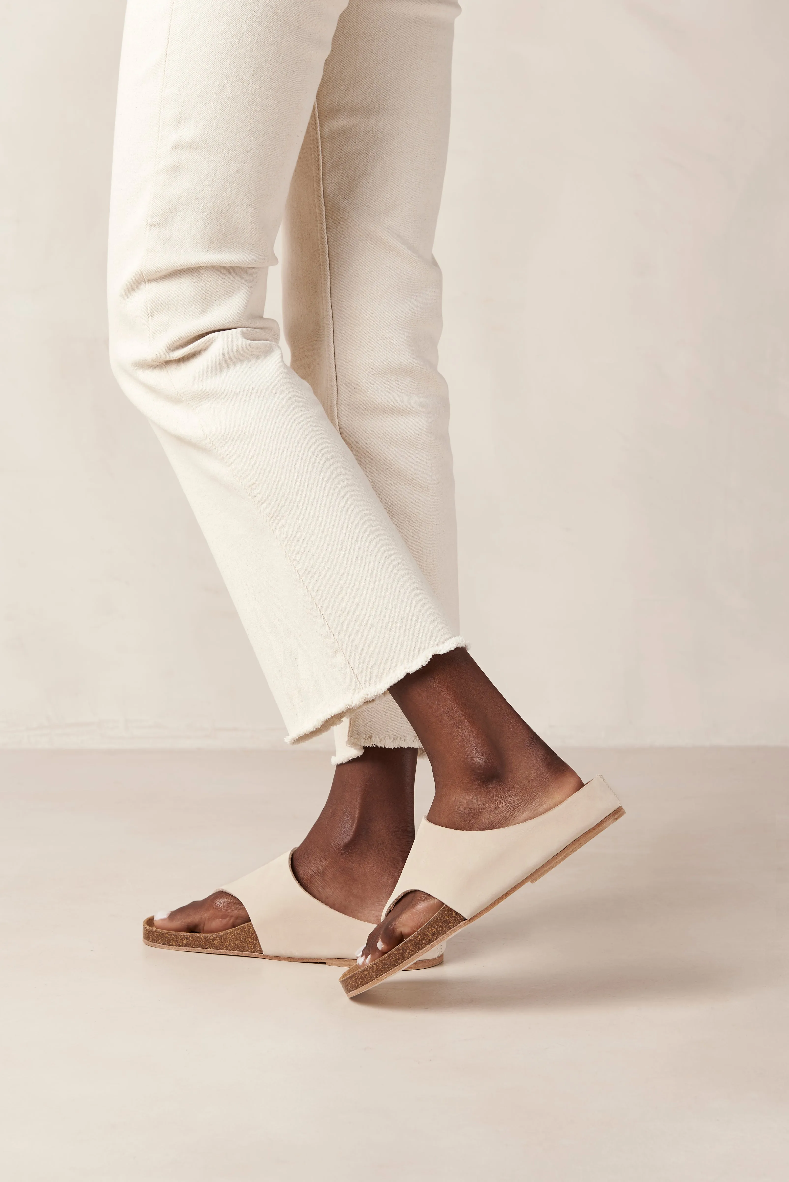 Ivy Cream Leather Sandals sold by Alohas product image thumbnail 4