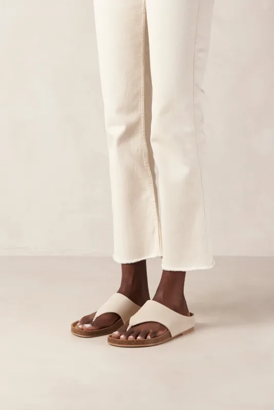 Ivy Cream Leather Sandals sold by Alohas