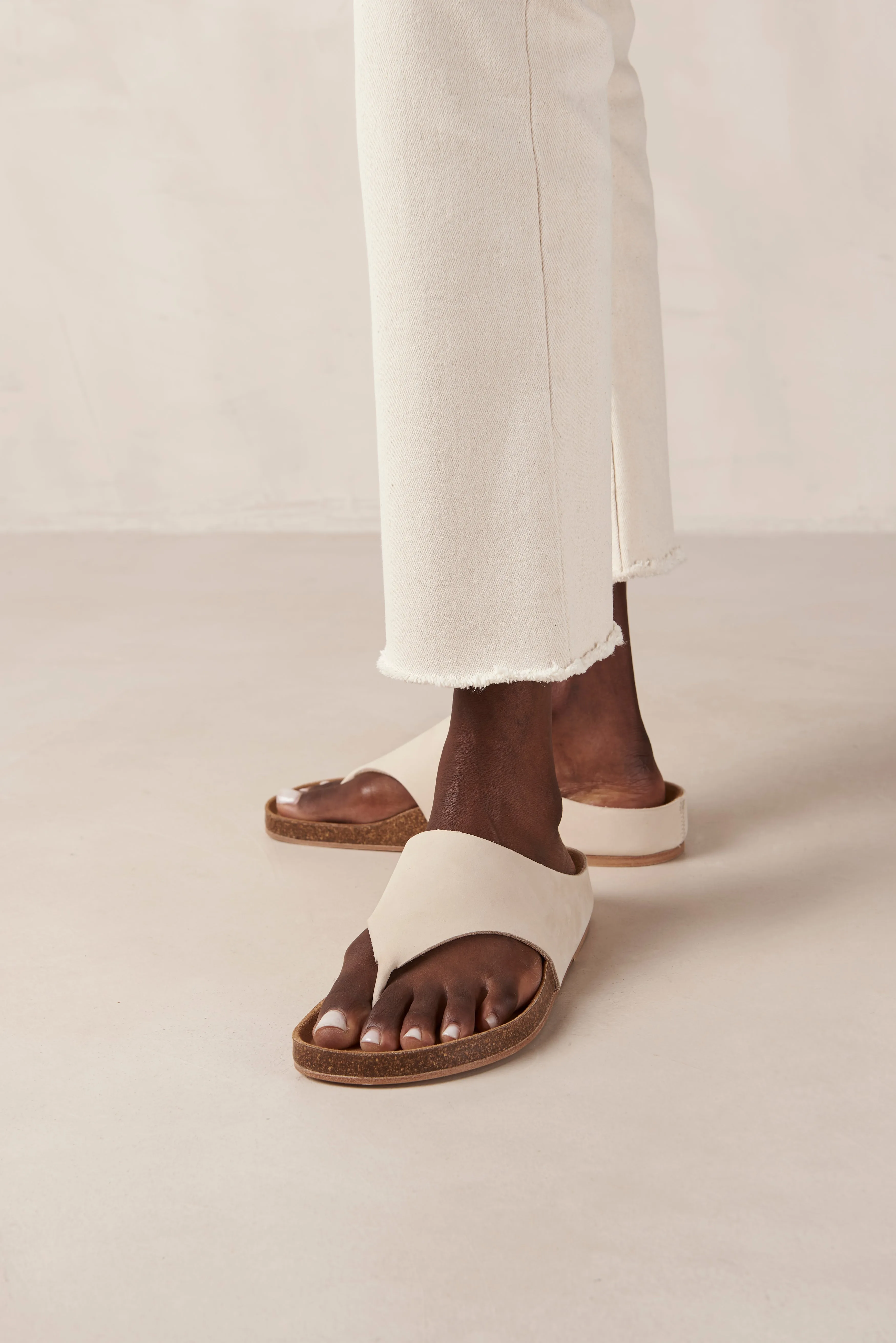 Ivy Cream Leather Sandals sold by Alohas product image thumbnail 3