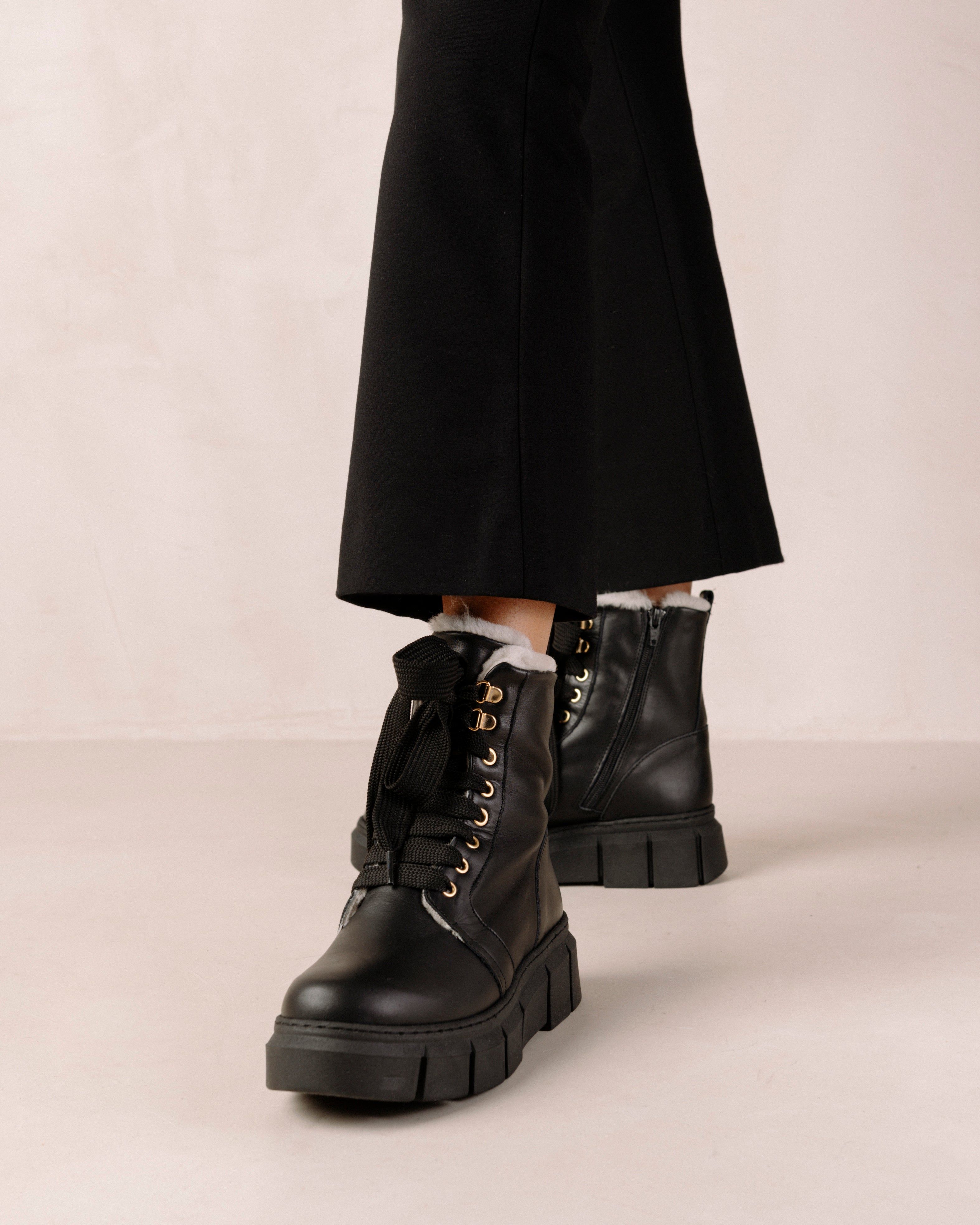Can Can Black Shearling sold by Alohas