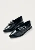 Jive Onix Black Leather Ballet Flats sold by Alohas