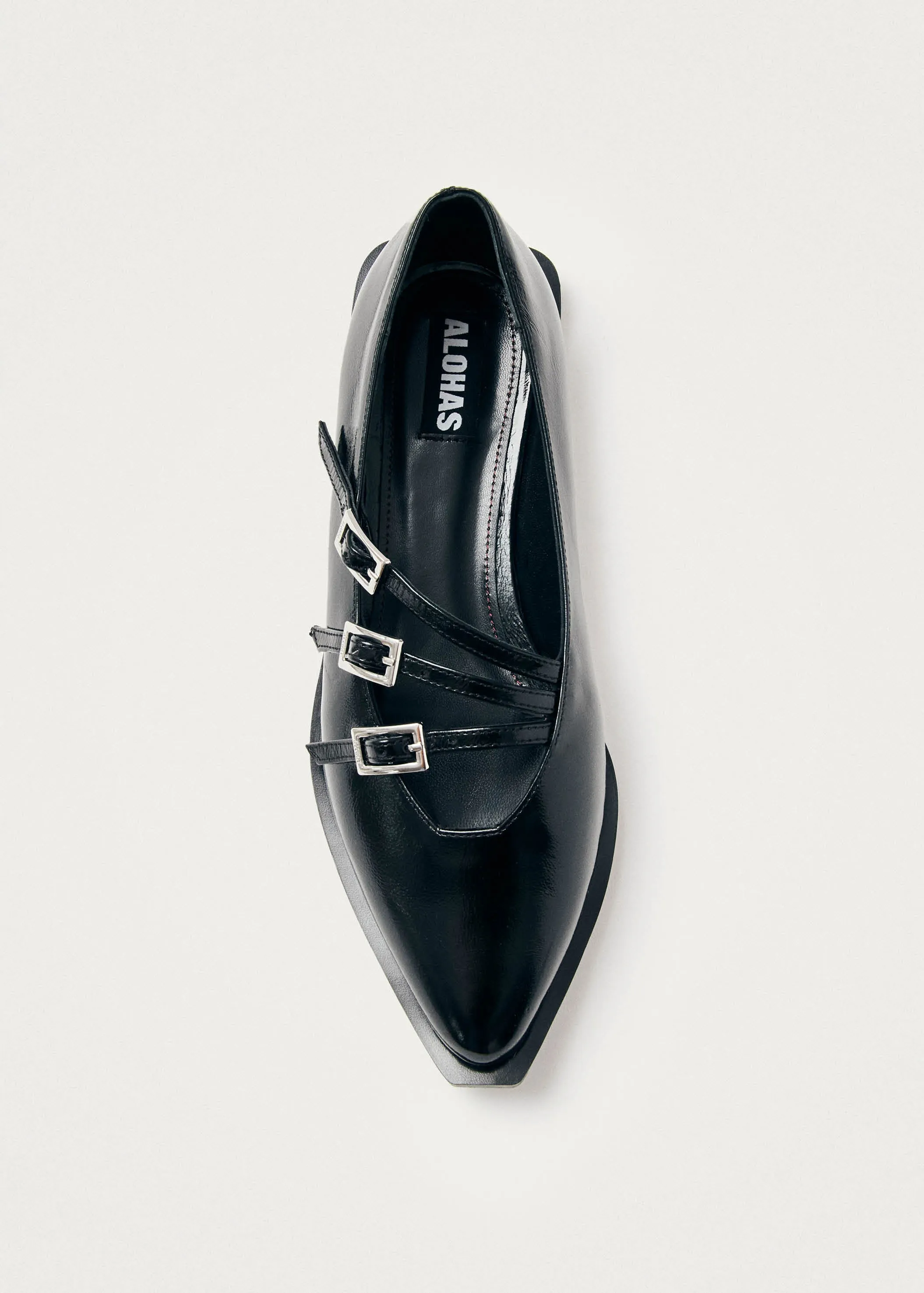 Jive Onix Black Leather Ballet Flats sold by Alohas product image thumbnail 4