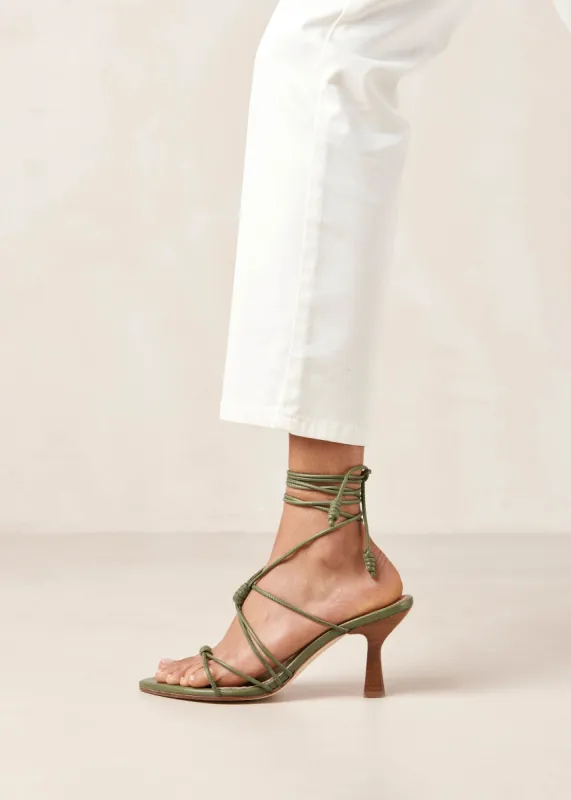 Belinda Green Leather Sandals sold by Alohas