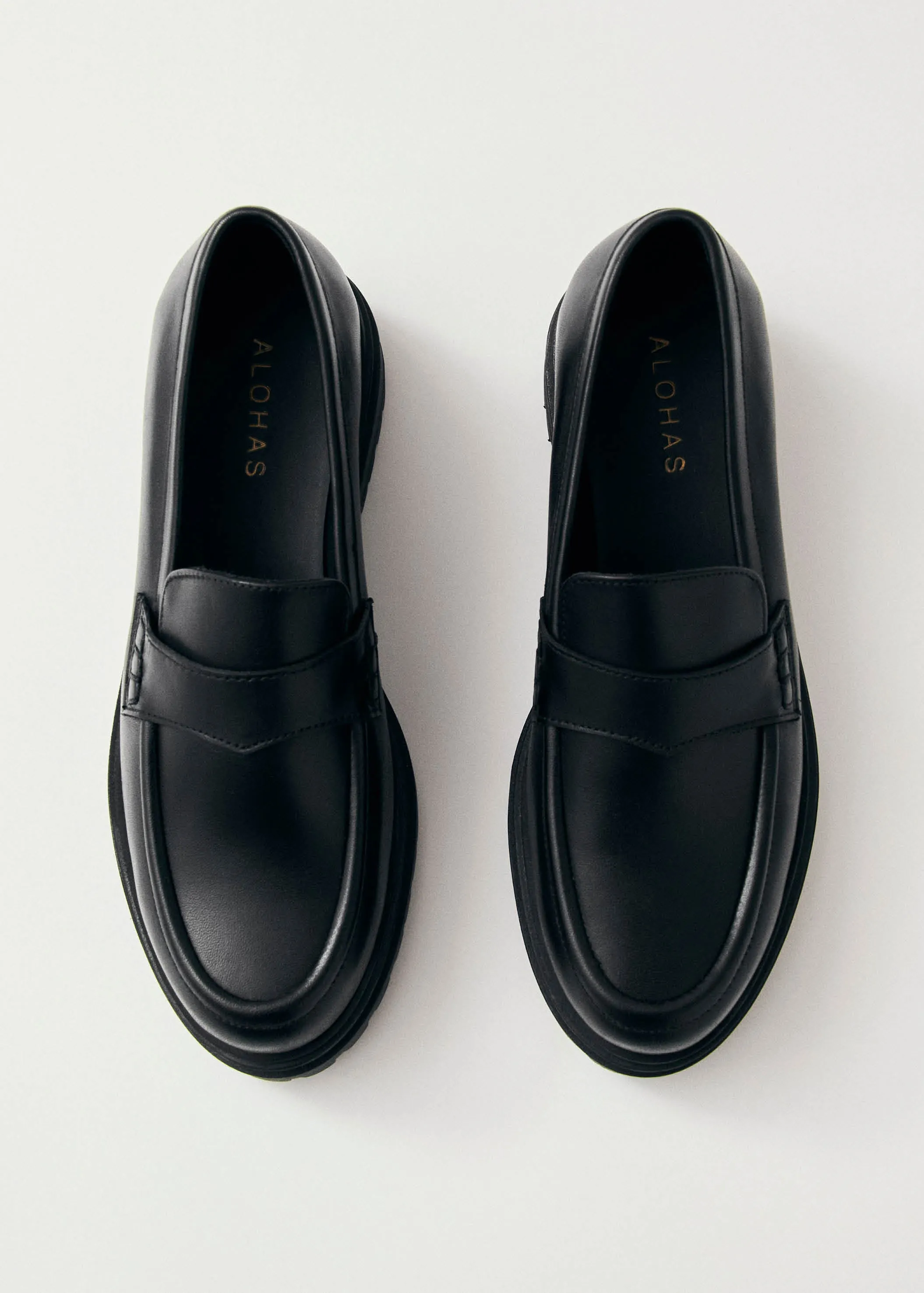 Obsidian Black Leather Loafers sold by Alohas product image thumbnail 4