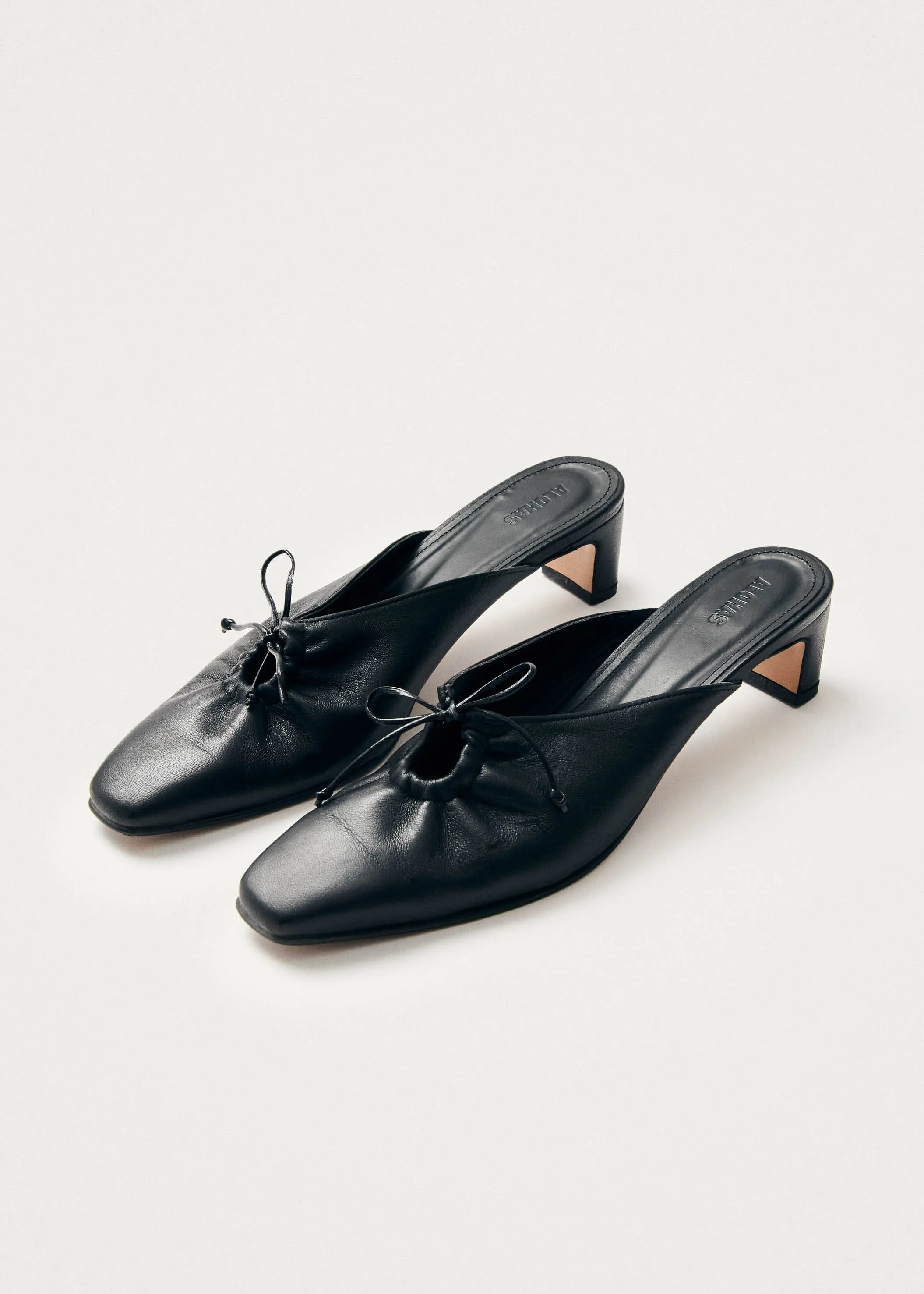 Amar Black Leather Mules sold by Alohas product image thumbnail 2