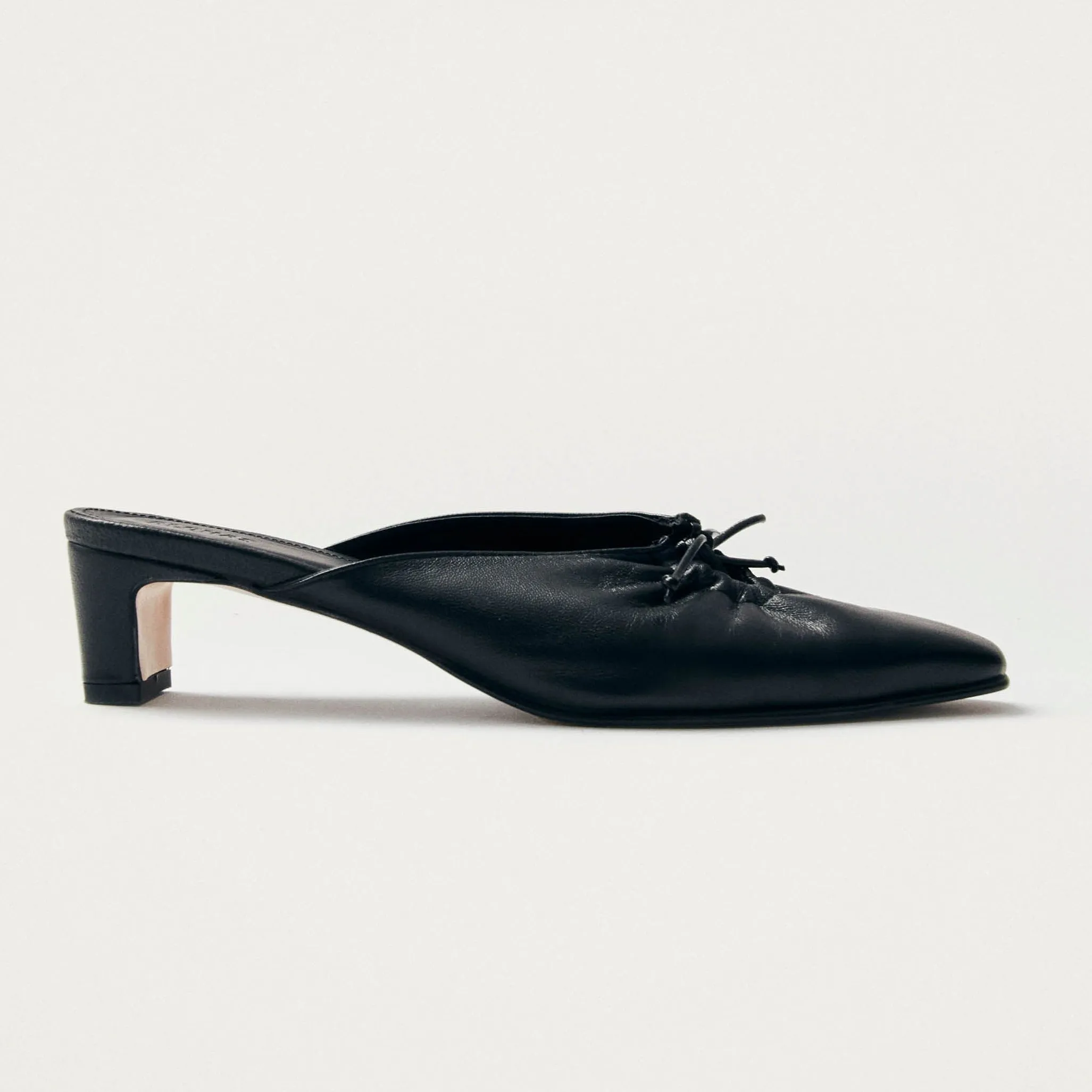 Amar Black Leather Mules sold by Alohas product image thumbnail 3